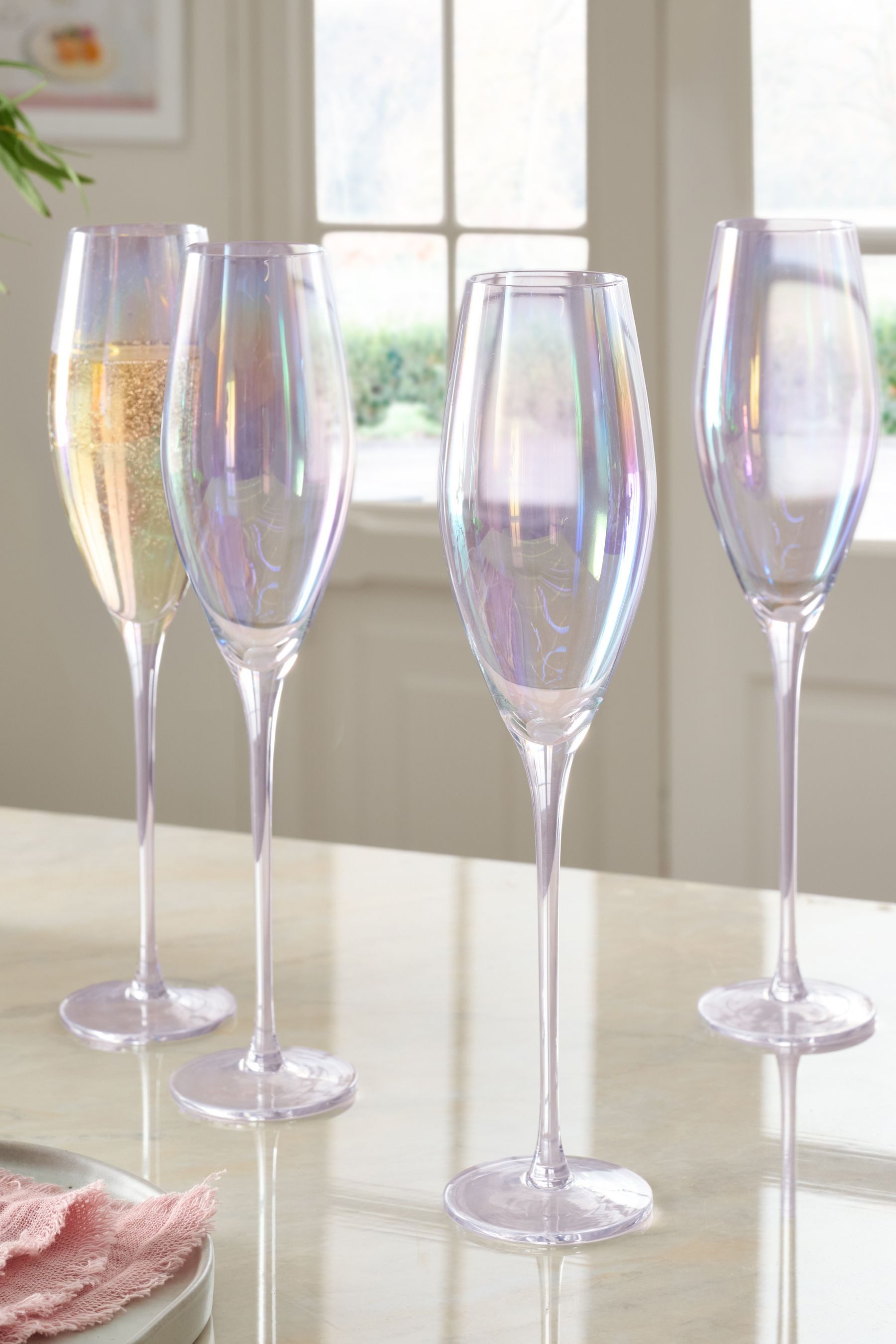 Next Champagnerglas Vienna Sektflöten, 4er-Set, 1-tlg., Glas