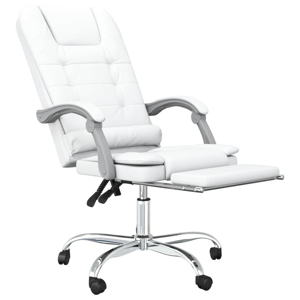 Bürostuhl Massagefunktion Weiß mit Weiß vidaXL Kunstleder Bürostuhl | St) Weiß (1