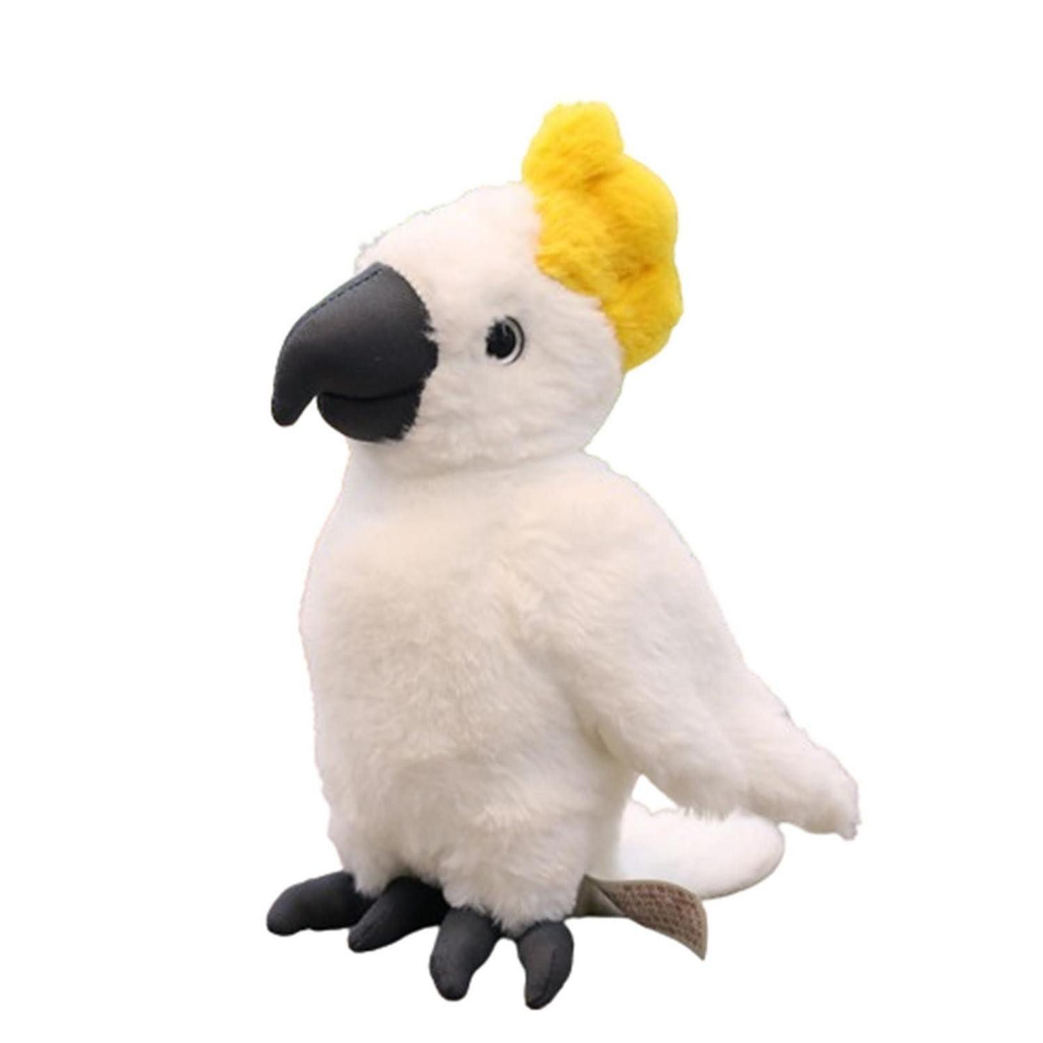 LuxusKollektion Kuscheltier Plüschvogel Papagei Ara Plüschtier Plüsch Spielzeug Kinder 30 cm Weiß