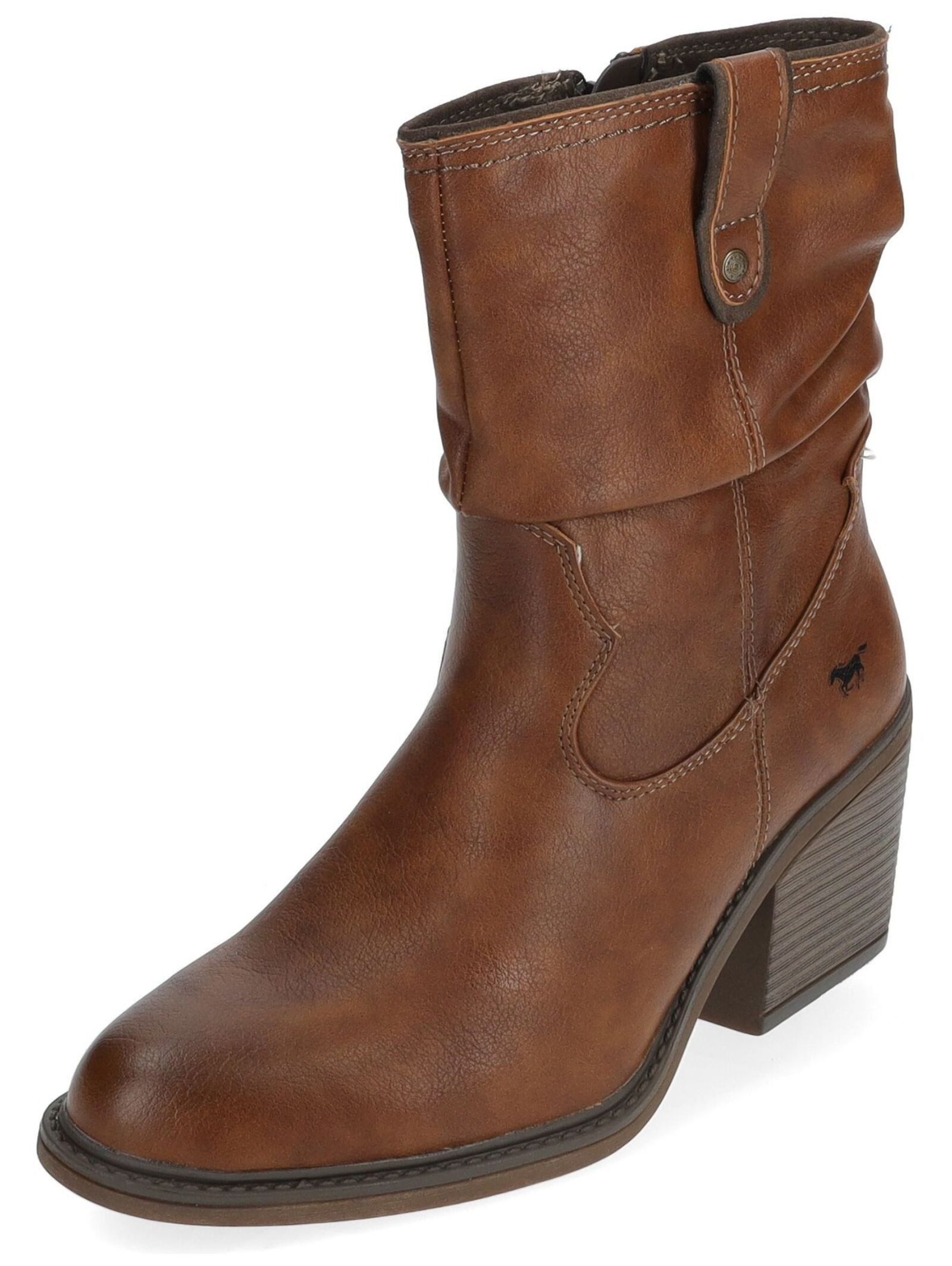 MUSTANG Stiefelette Lederimitat Cowboy Stiefelette günstig online kaufen