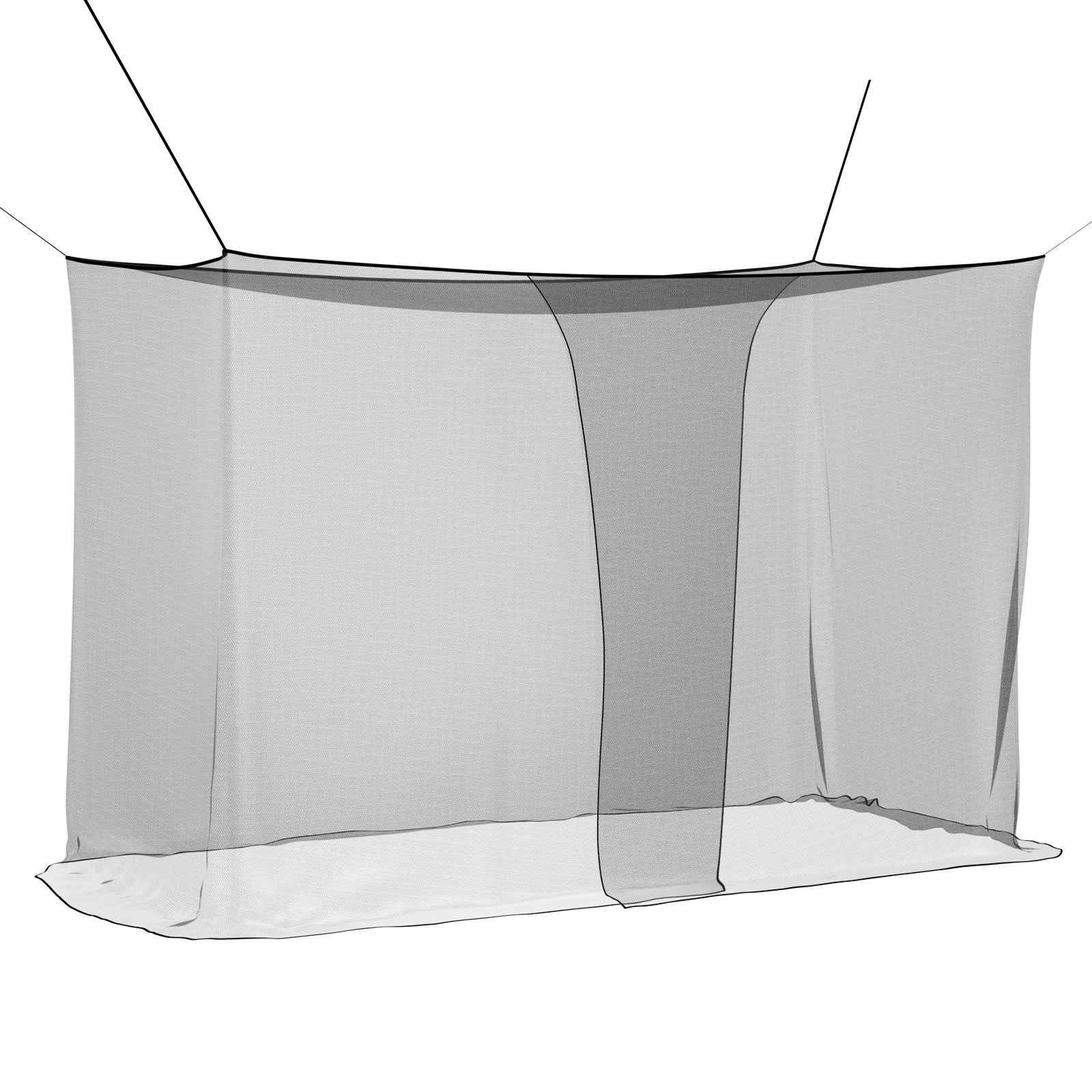 vidaXL Bett Moskito-Netz für das Bett 156 Mesh Schwarz 220 x 100 x 150 cm (1-tlg)