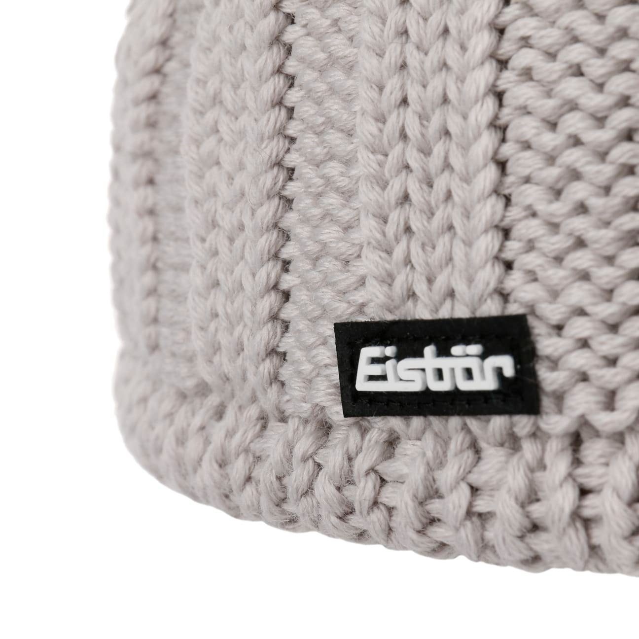 (1-St) hellgrau Made Beanie in Eisbär Italy mit Beanie Futter,