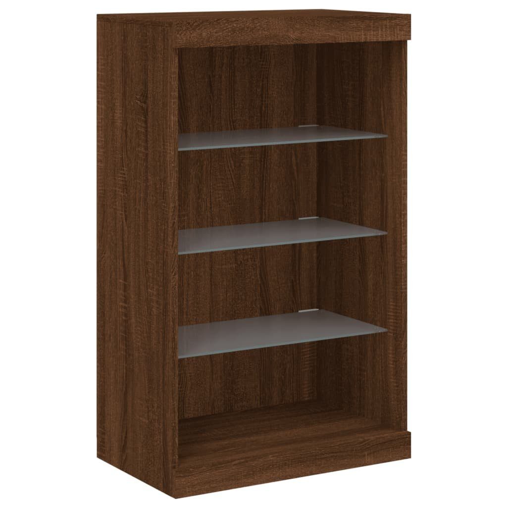 vidaXL Sideboard Sideboard mit LED-Leuchten Braun günstig online kaufen
