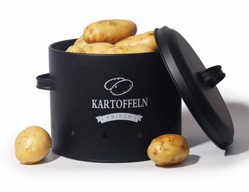 Zedelmaier Vorratsdose Aufbewahrung Kartoffeln Set für Kartoffeln,Zwiebeln,Knoblauch Metall, (TDYC-SET), Zwiebeltopf Kartoffeltopf Knoblauchtopf,Runde Form
