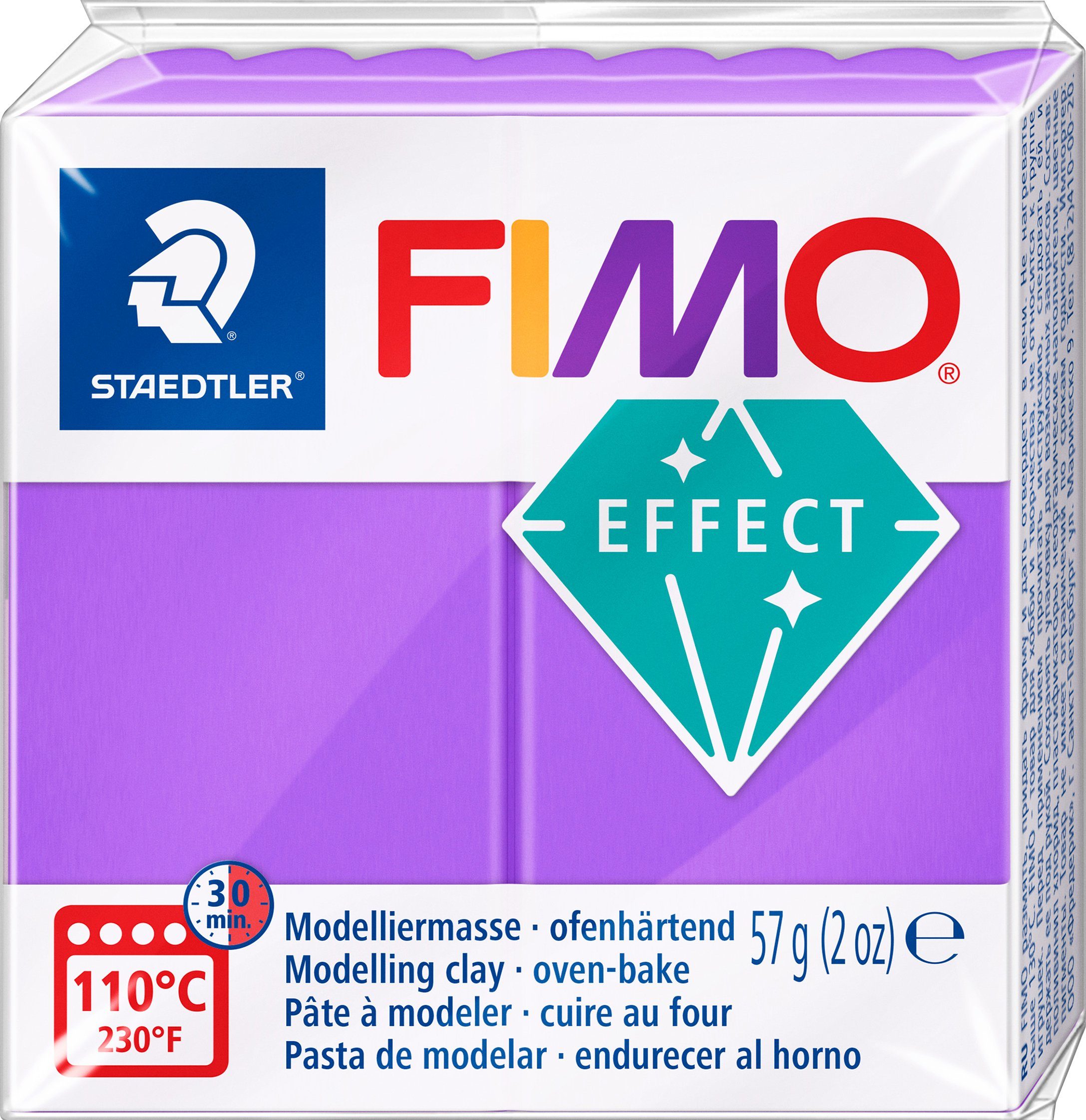 FIMO Modelliermasse EFFECT Transluzent, 57 g Lila