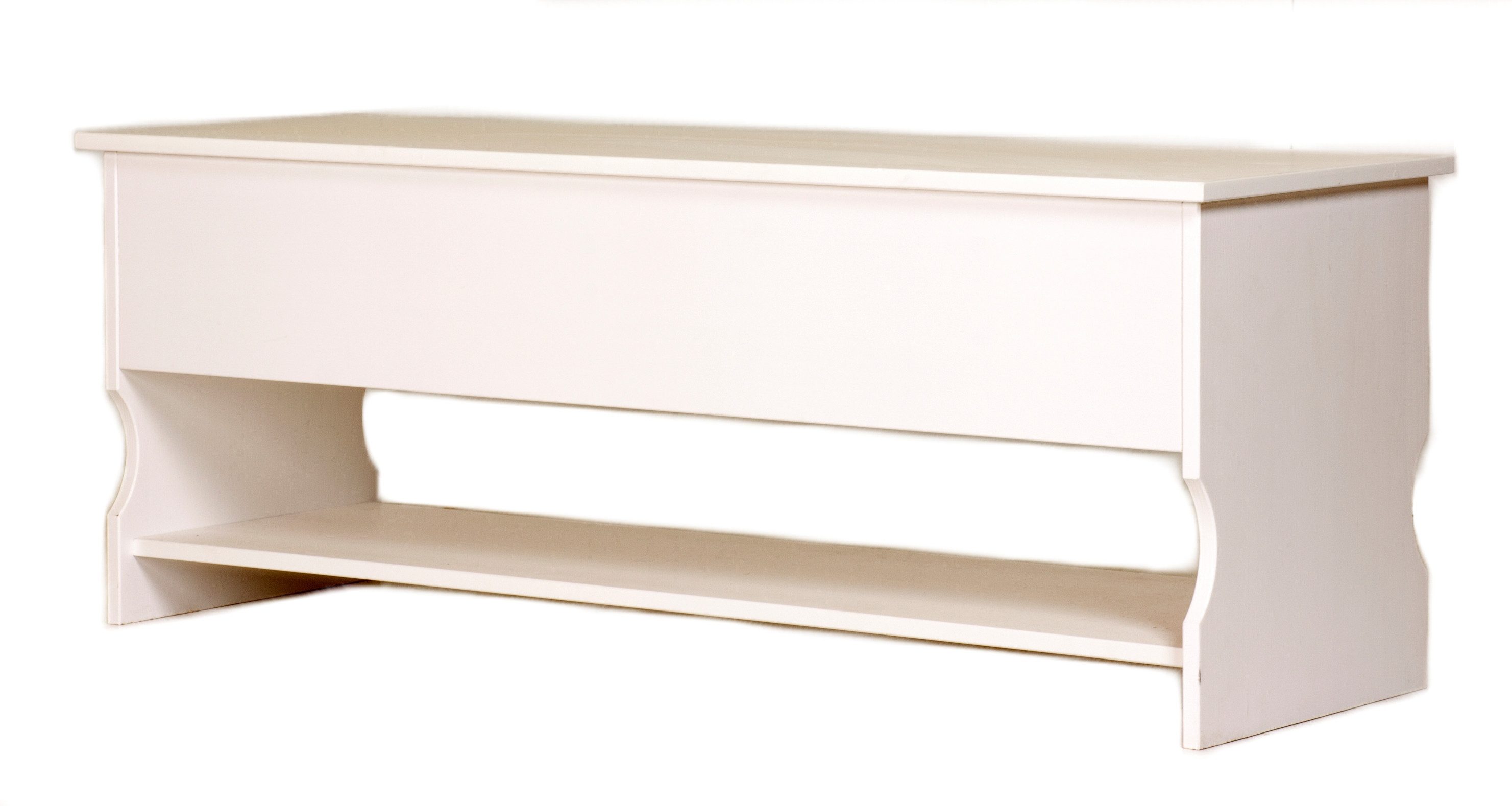 Clever-Moebel Sitzbank Sitzbank Kiefer massiv weiß lackiert mit Stauraum 120 cm