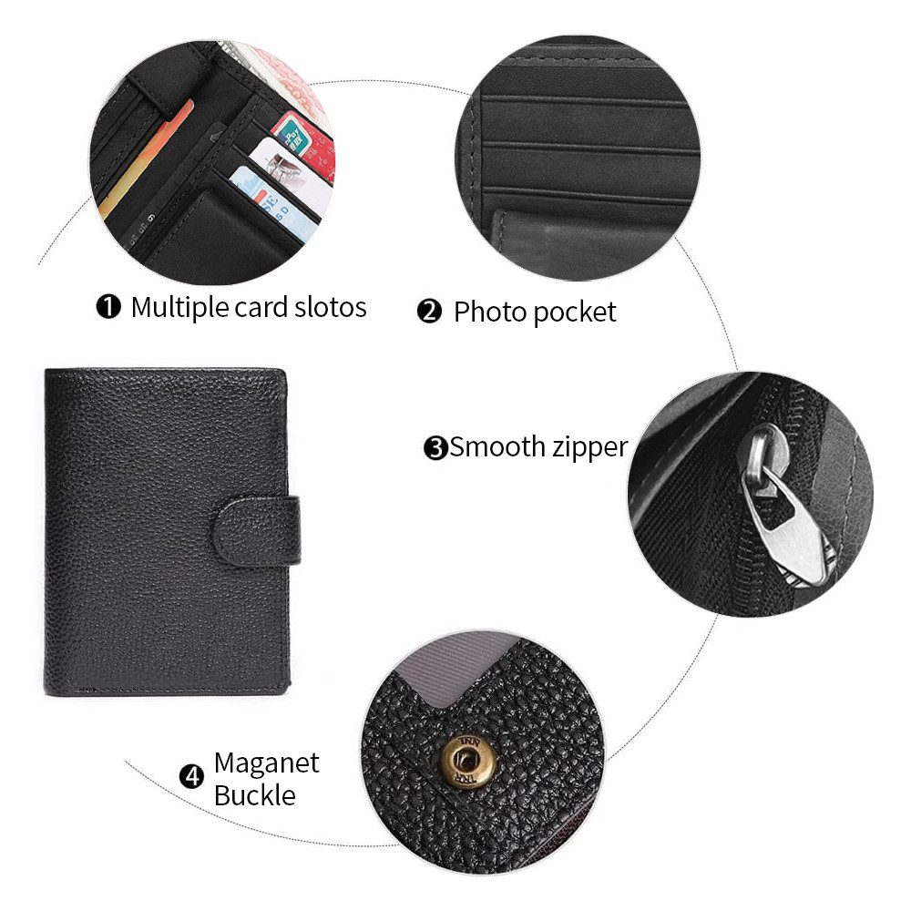 ZEUOPQ Brieftasche Dreifach-Geldbörse aus echtem Leder günstig online kaufen
