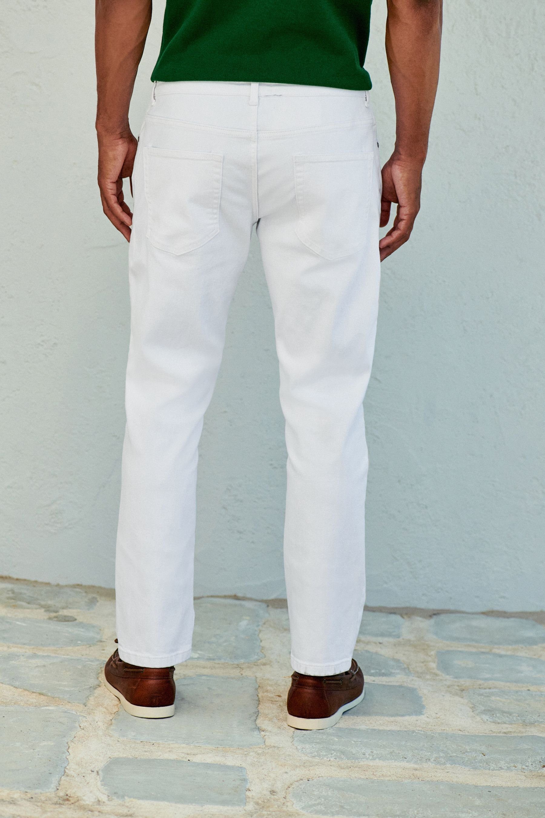 Fit Slim-fit-Jeans Slim mit (1-tlg) Jeans White Stretch Essential Next