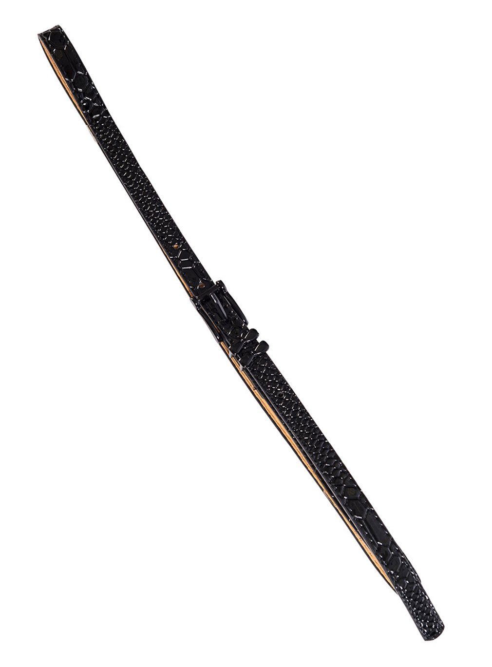 Banned Taillengürtel Embossed Lizzard Schwarz Retro günstig online kaufen