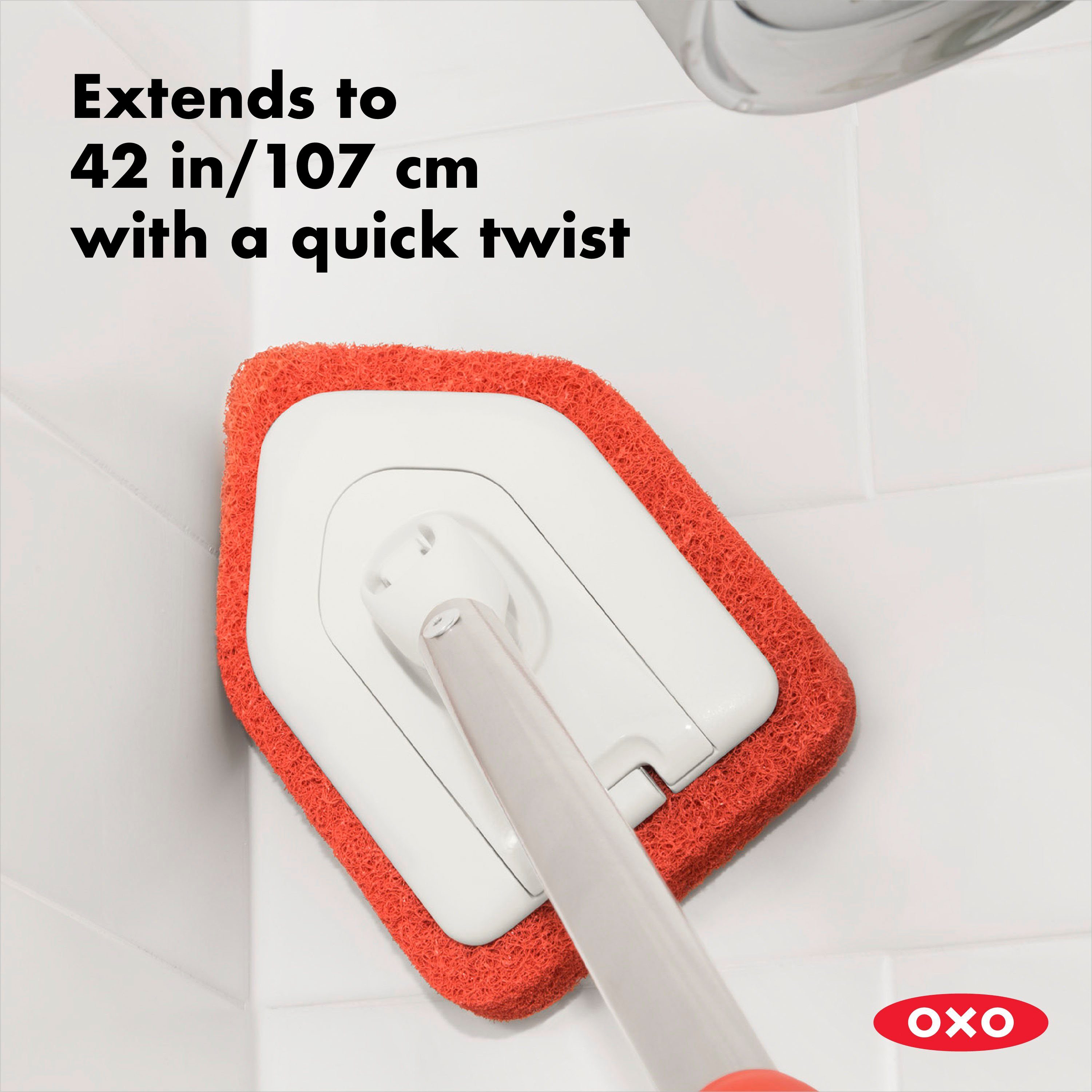 OXO Good Grips Bodenwischer-Set, ausziehbar, für Wannen und Fliesen
