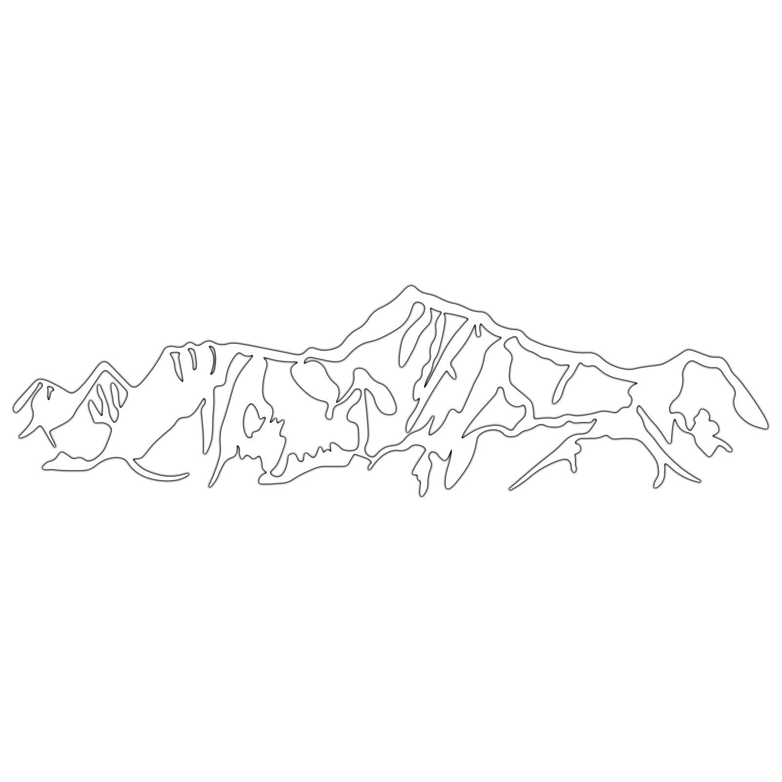 Wanddekoobjekt Vorgebirge Metall Wanddekoration, Landschaftsgestaltung, Metall