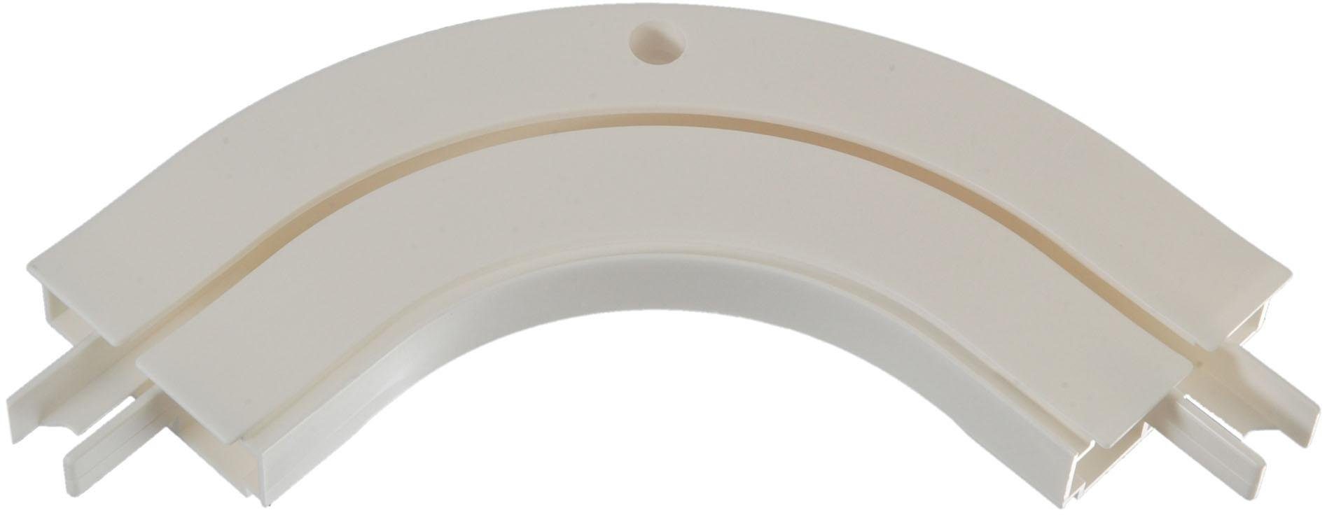 Liedeco Erker-Innenbogen, 1-läufig, Fixmaß, Kunststoff, weiß