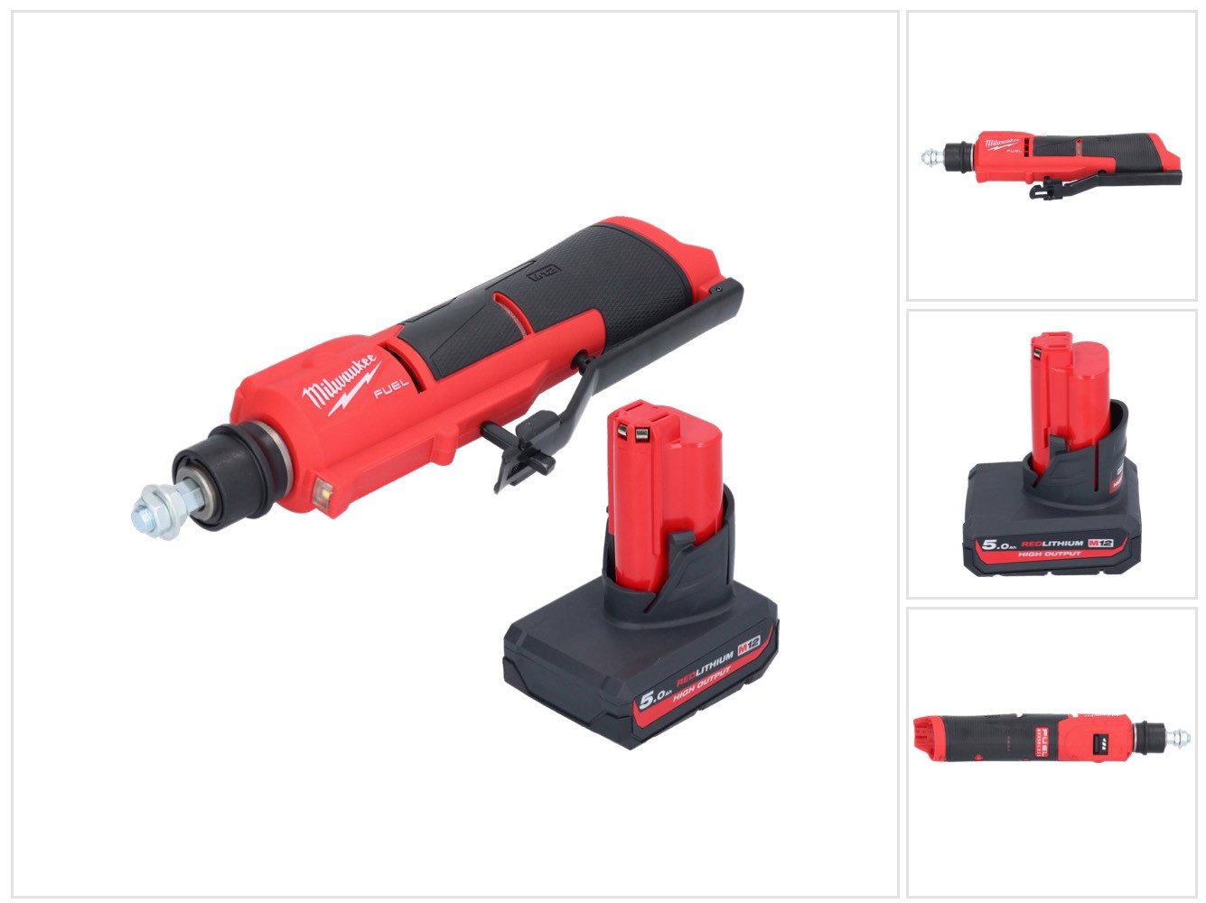 Milwaukee Akku-Geradschleifer M12 FTB-501 Akku Reifenaufrauer 12 V 7/16" Hex Brushless