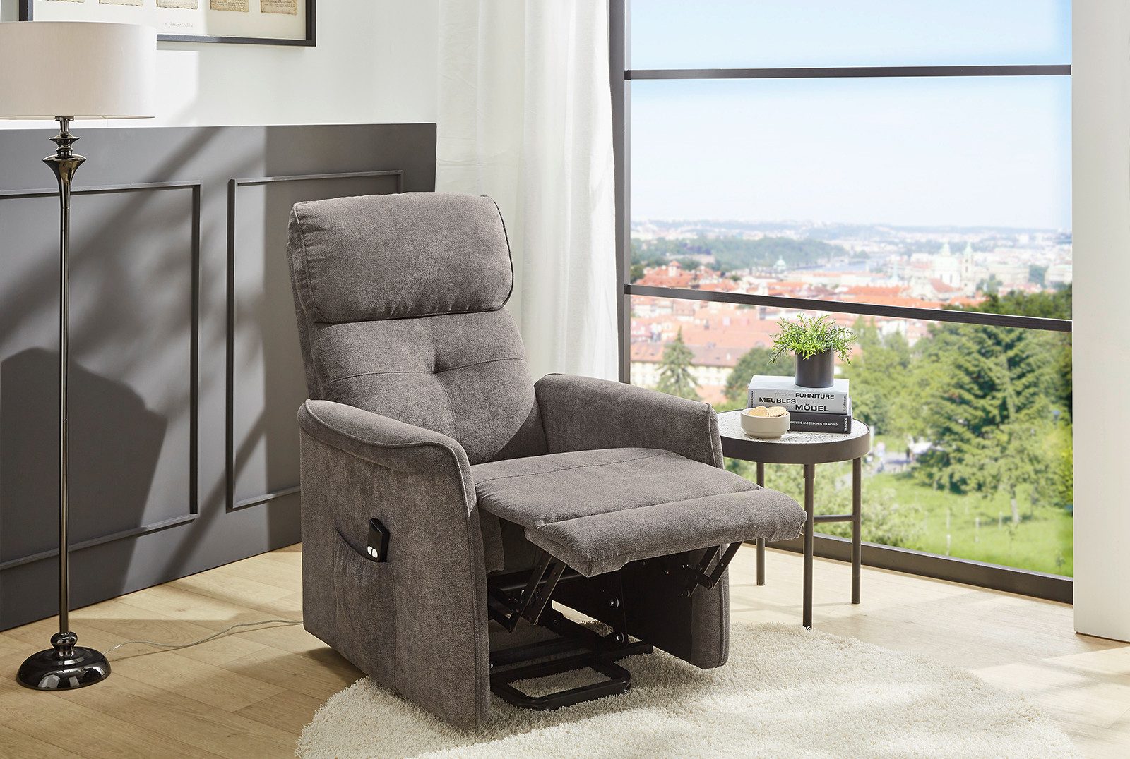 Jockenhöfer Gruppe TV-Sessel Denver, B: 80 cm, Sitzhöhe: 50 cm, elektr. Relaxfunktion, Aufstehhilfe, Heizfunktion & Massagefunktion