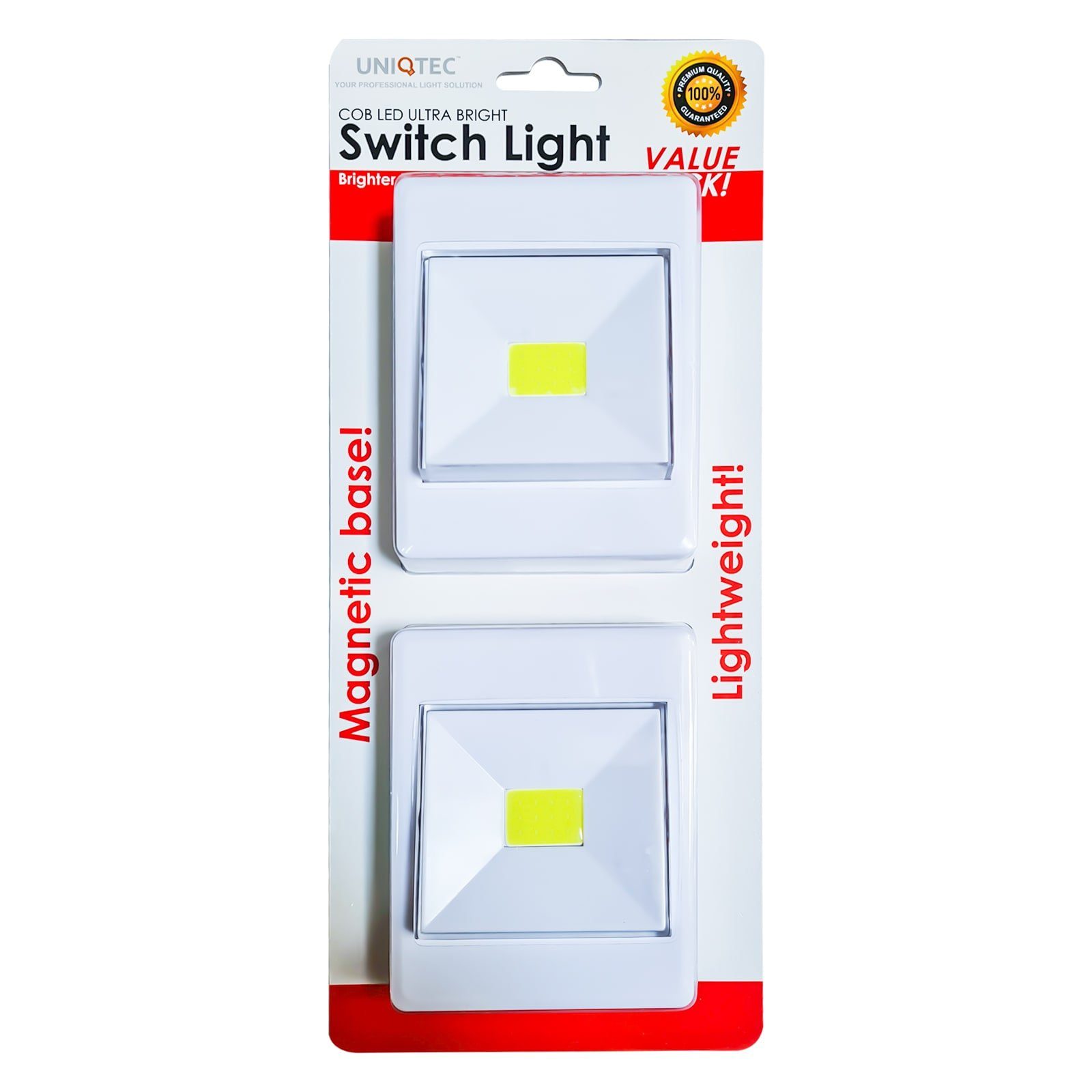 LED integriert, fest Lichtschalter/Klebeleuchte, Schraube per Klebepad, LED frei LED montierbar Unterbauleuchte kabelloser EAXUS Magnet oder