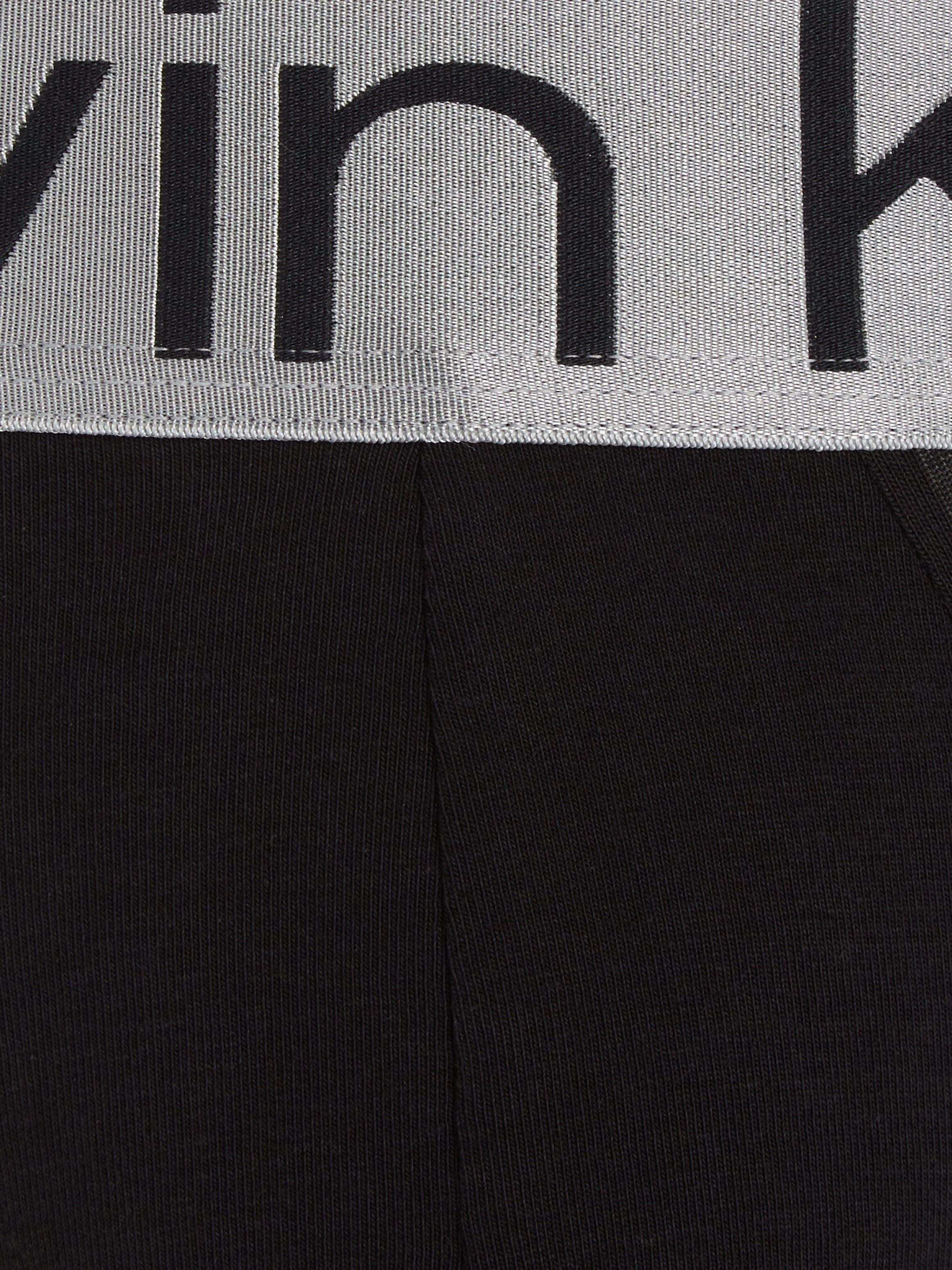 Logoschriftzug Slip schwarz mit 3-St., (Packung, Klein Underwear 3er-Pack) schwarz, schwarz, Calvin