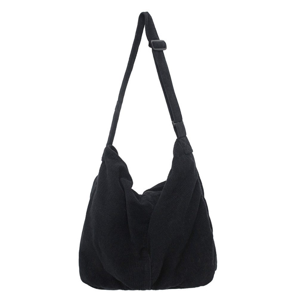 FOUORTUNATE-BEE Schultertasche Cord Umhängetasche Casual Crossbody Mode Retro große Tasche