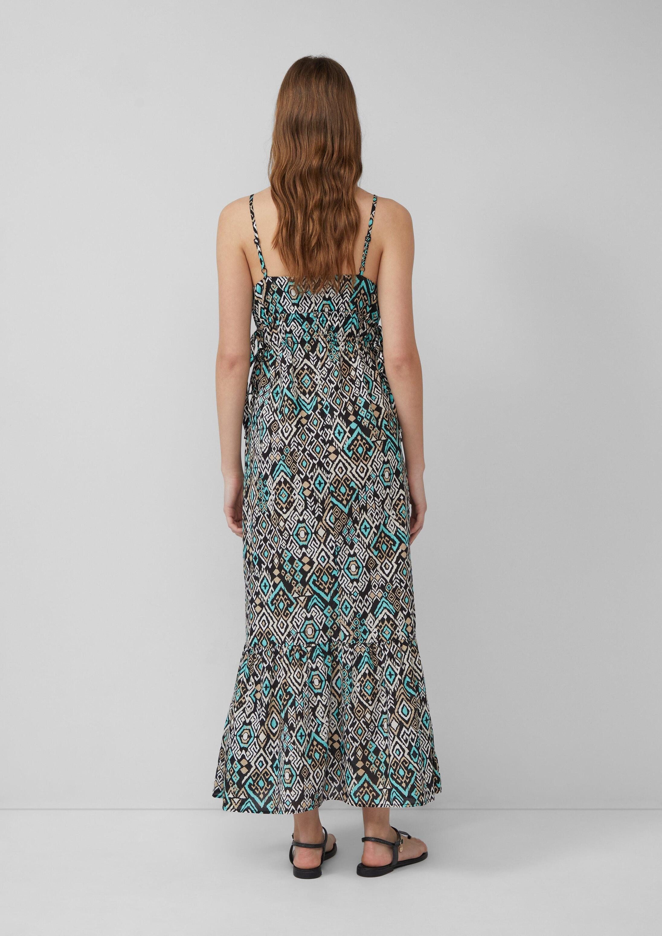 s.Oliver Maxikleid Kleid Maxikleid aus Baumwolle mit seitlicher Weitenregulierung