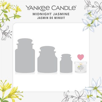 Yankee Candle Duftkerze Midnight Jasmine, 3 x 37 g, Duft von Wasserjasmin, aus Sojawachs