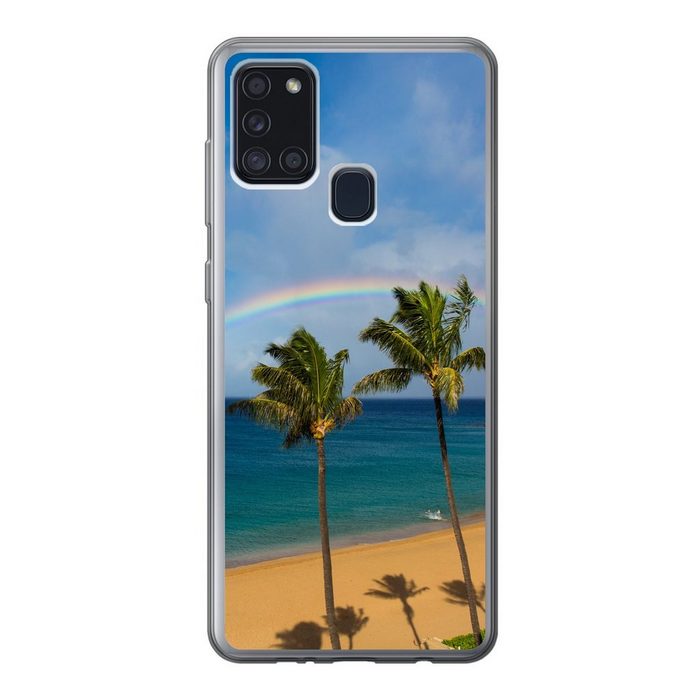 MuchoWow Handyhülle Regenbogen über dem Meer am Kanaapali Beach in Maui Handyhülle Samsung Galaxy A21s Smartphone-Bumper Print Handy