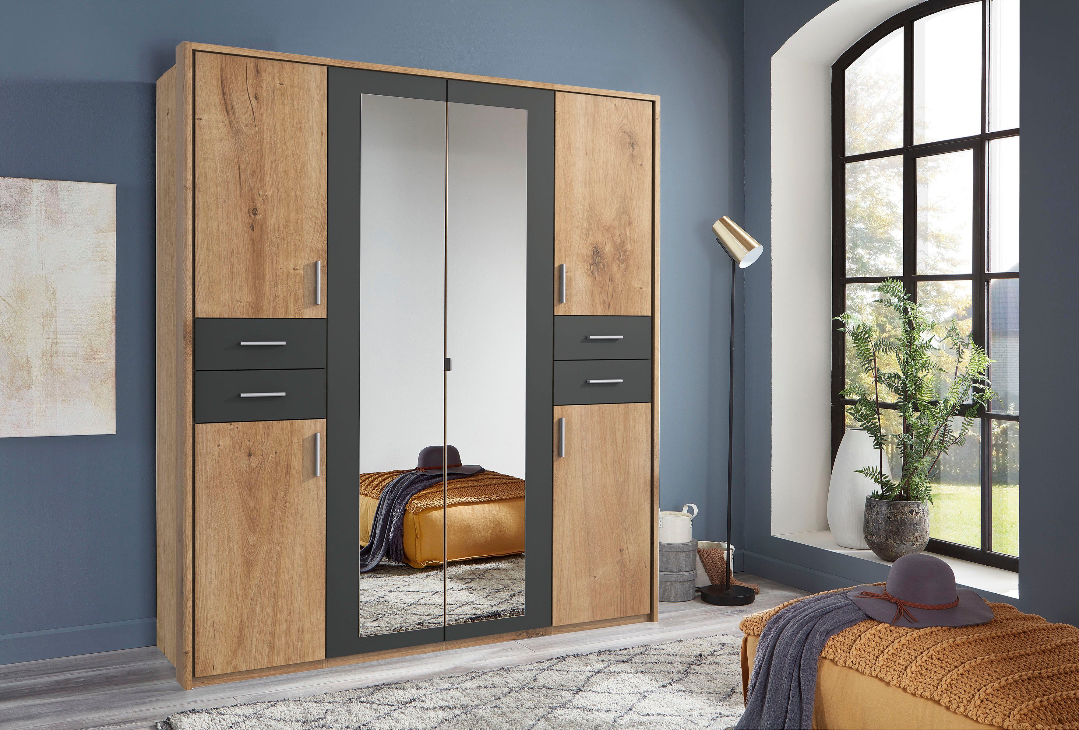 Wimex Drehtürenschrank "Vegas" inklusive Passepartout-Rahmen, mit Spiegeltü günstig online kaufen