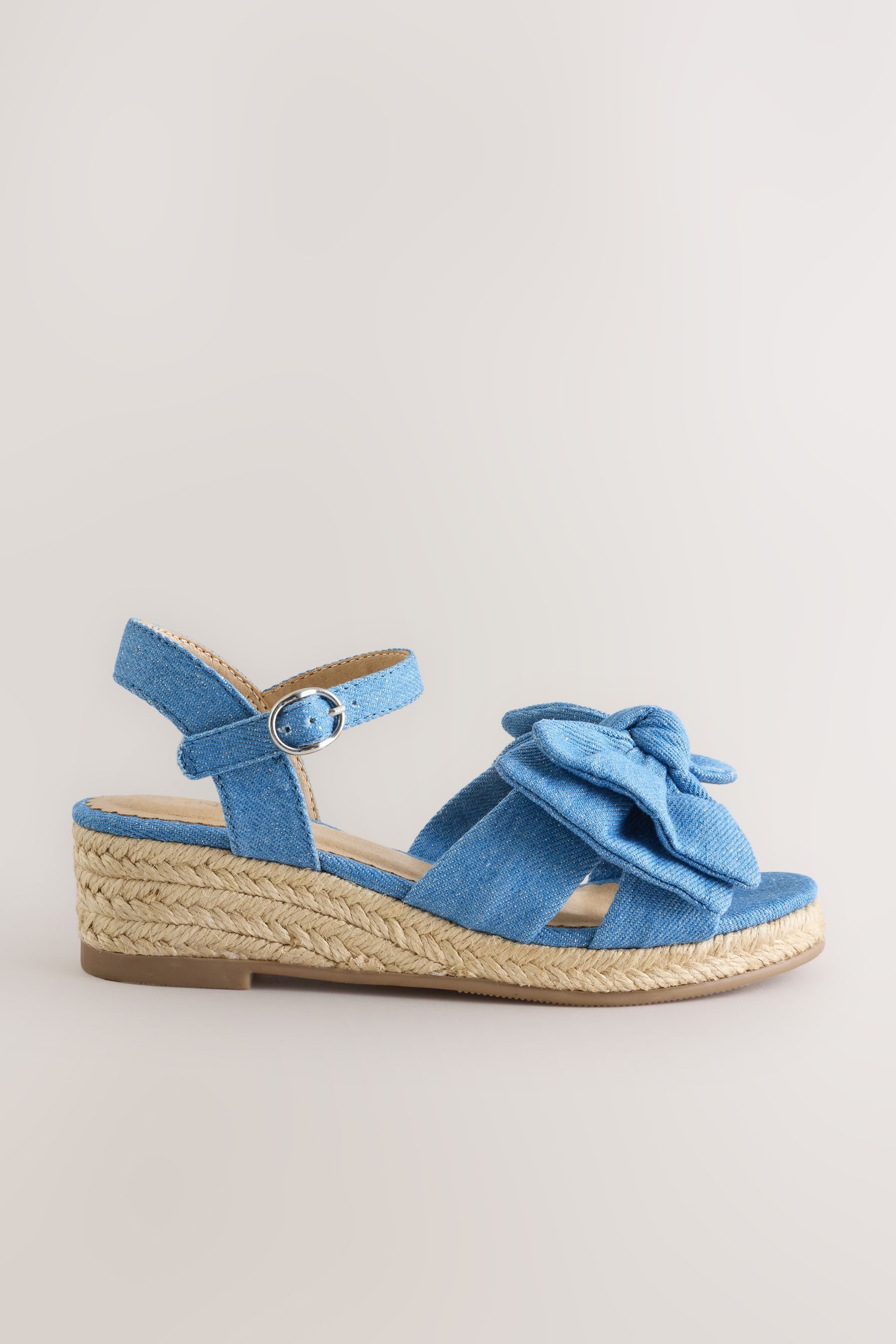 Next Sandaletten mit niedrigem Keilabsatz und Schleife Keilsandalette (1-tlg)