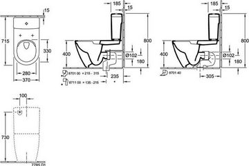 Villeroy & Boch WC-Komplettset V&B Stand-WC SUBWAY 2.0 t 37x70cm spülra