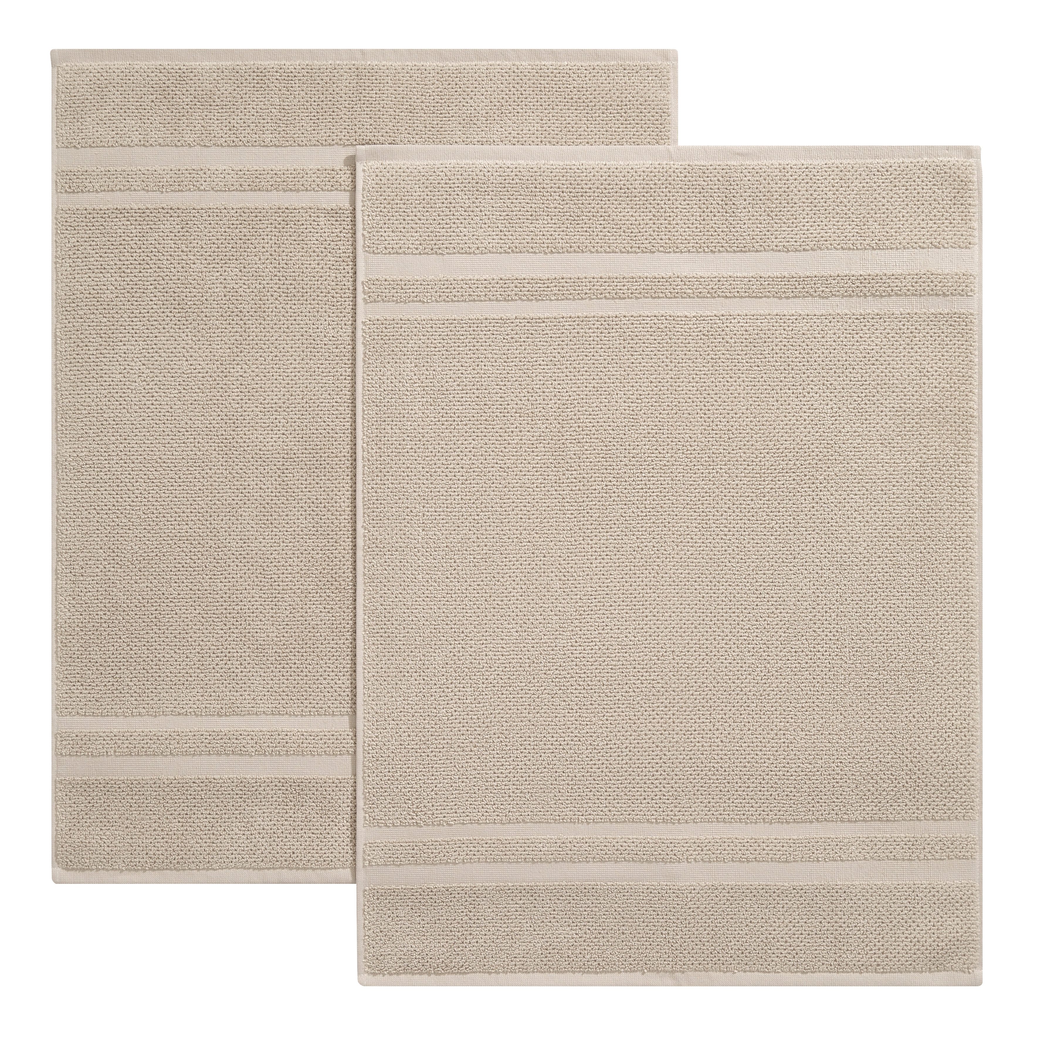 OTTO home Badematte Vanessa, 2 tlg. Hotelmatten-Set, 50x70cm, Standard & Premium, schnell trocknend, beidseitig nutzbar, strapazierfähig, Baumwolle, rechteckig, 2-teiliges Set, einfarbig, Badematten Set, Bordüre, 100% Baumwolle