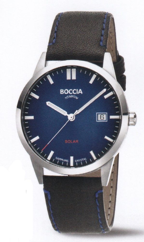 Boccia Quarzuhr Boccia Titan Herrenuhr Solar 3673-01