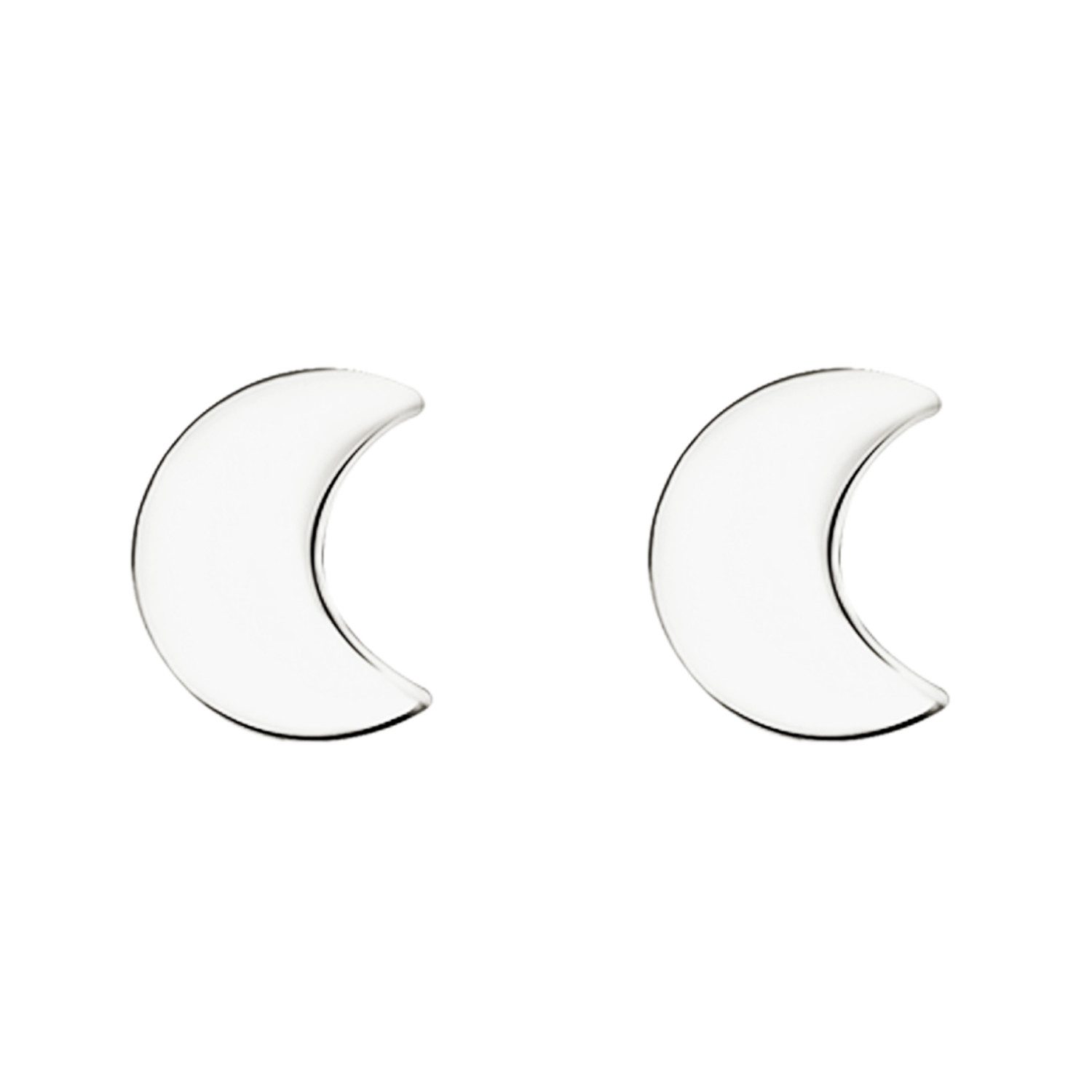 Paar Ohrstecker 925 Silber Ohrringe Mond 5mm Klein Ohrstecker Halbmond Modern