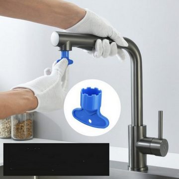 CECIPA pro Küchenarmatur Küchenarmatur mit Ausziehbar Brause 360°Wasserhahn Spültischarmatur (Einhand-Waschtischarmatur, 1-St., 2 Funktionen Wasserauslassmodus) Ventilkern aus Keramik