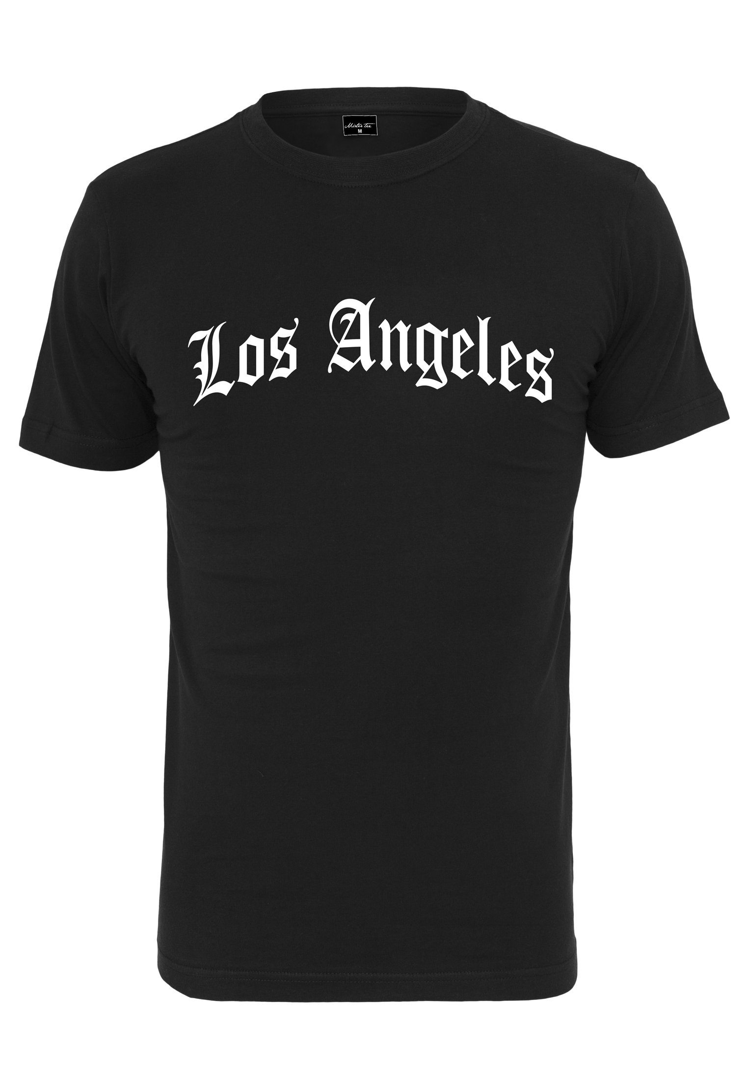 black T-Shirt MisterTee Mister Angeles Herren Tee Tee (1-tlg) Los Wording