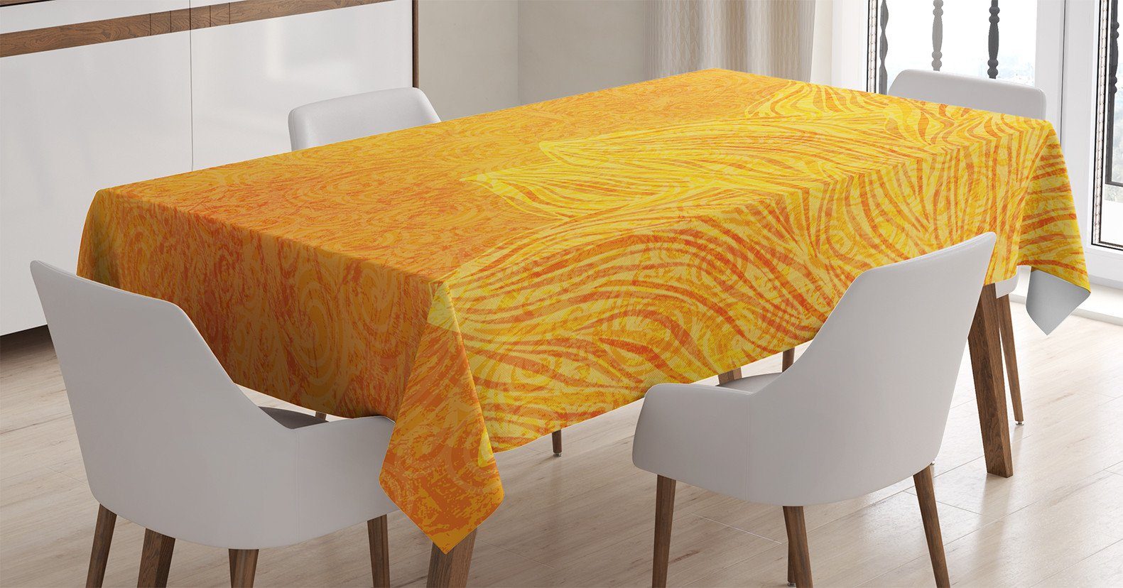 Abakuhaus Tischdecke Farbfest Waschbar Für den Außen Bereich geeignet Klare Farben, Orange Old Tibal Grunge-Motiv