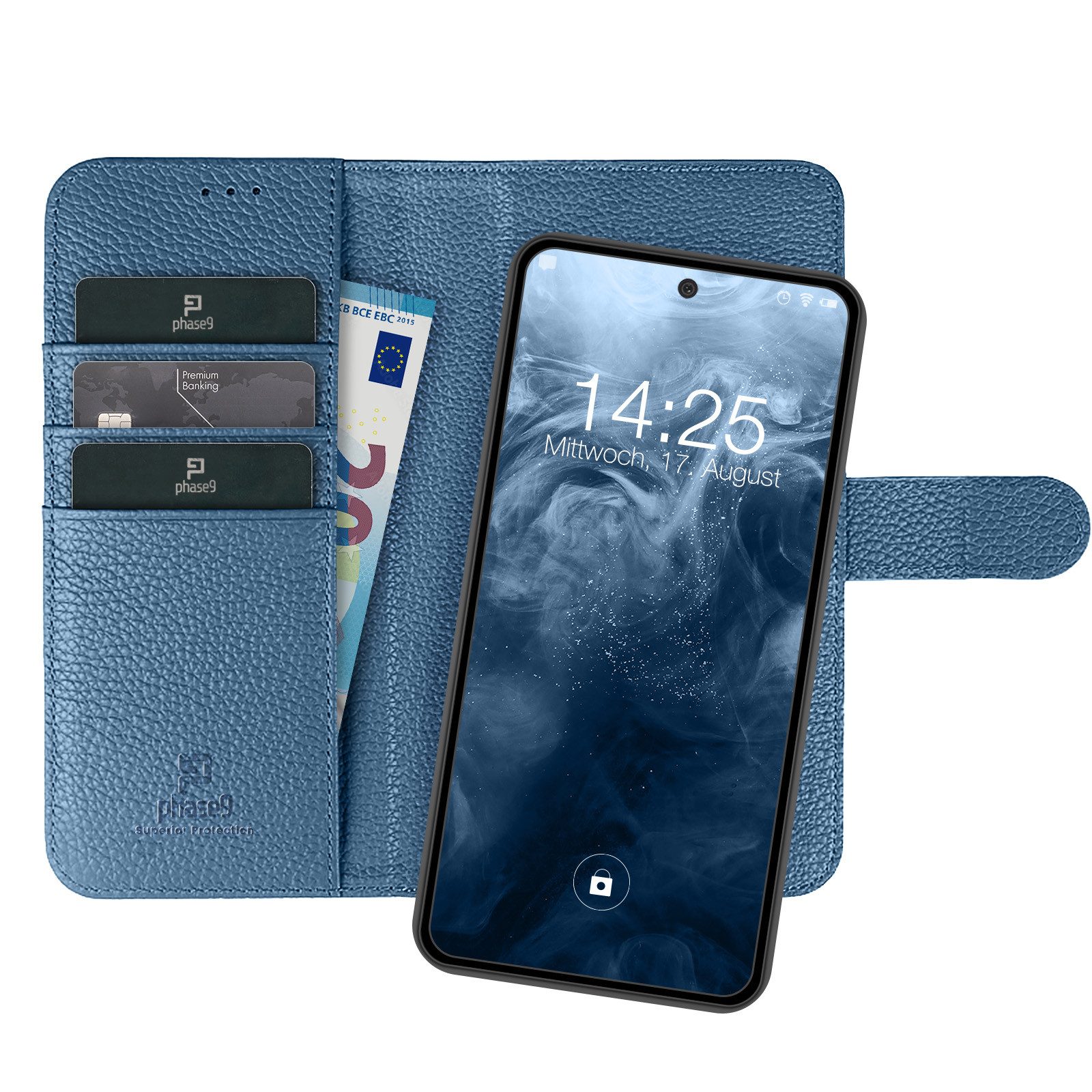 Tec-Expert Handyhülle Echtleder Hülle kompatibel mit MagSafe für Samsung Galaxy S25 Ultra 6.8 Zoll, 6.8", Cover Klapphülle Case mit Kartenfach RFID Schutz abnehmbarer Bumper
