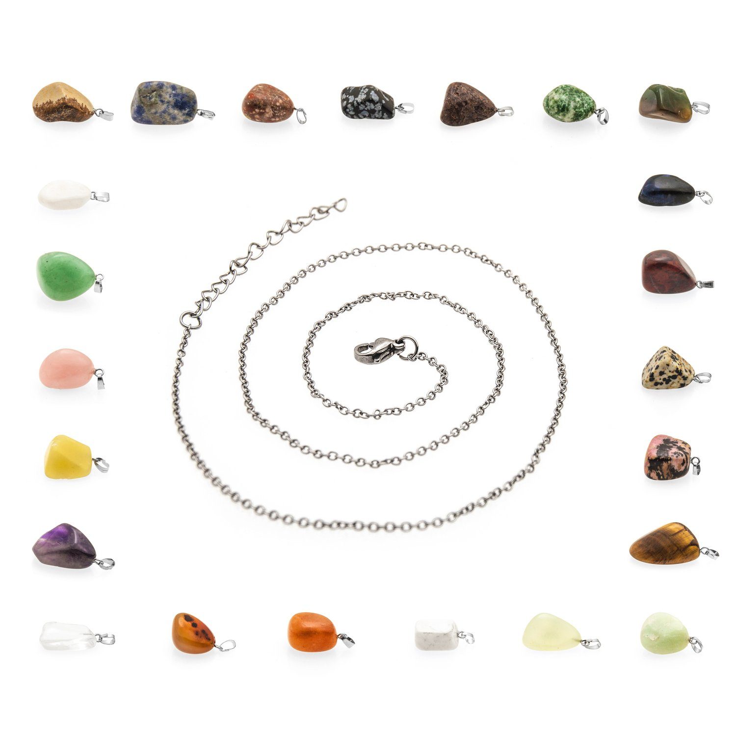 VALIOSA Schmuck-Adventskalender Merry Christmas Mode-Schmuck Adventskalender aus Halb-Edelstein (24-tlg), 24-teilig (1 Set)