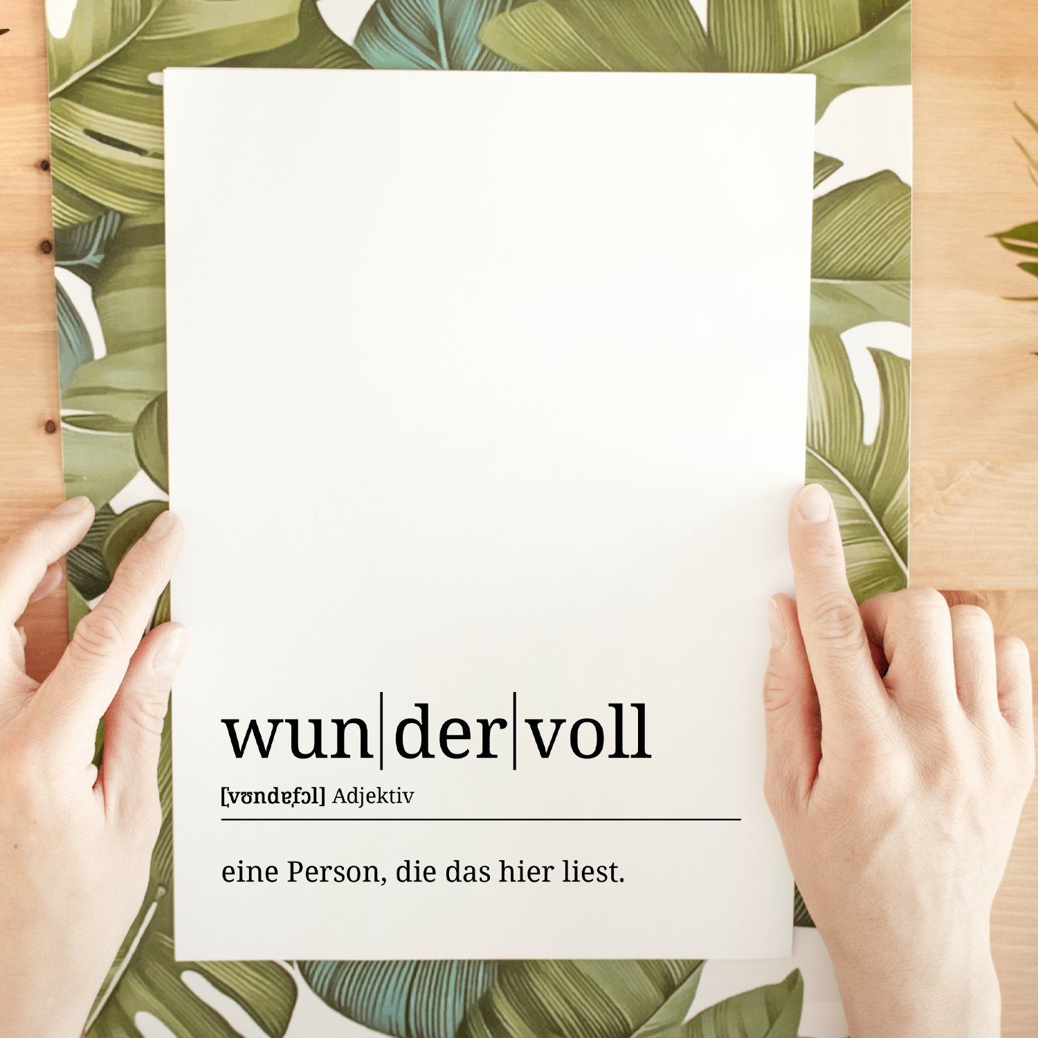 wundervoll Tigerlino - Geschenk Definition Wandbild Poster Wanddeko