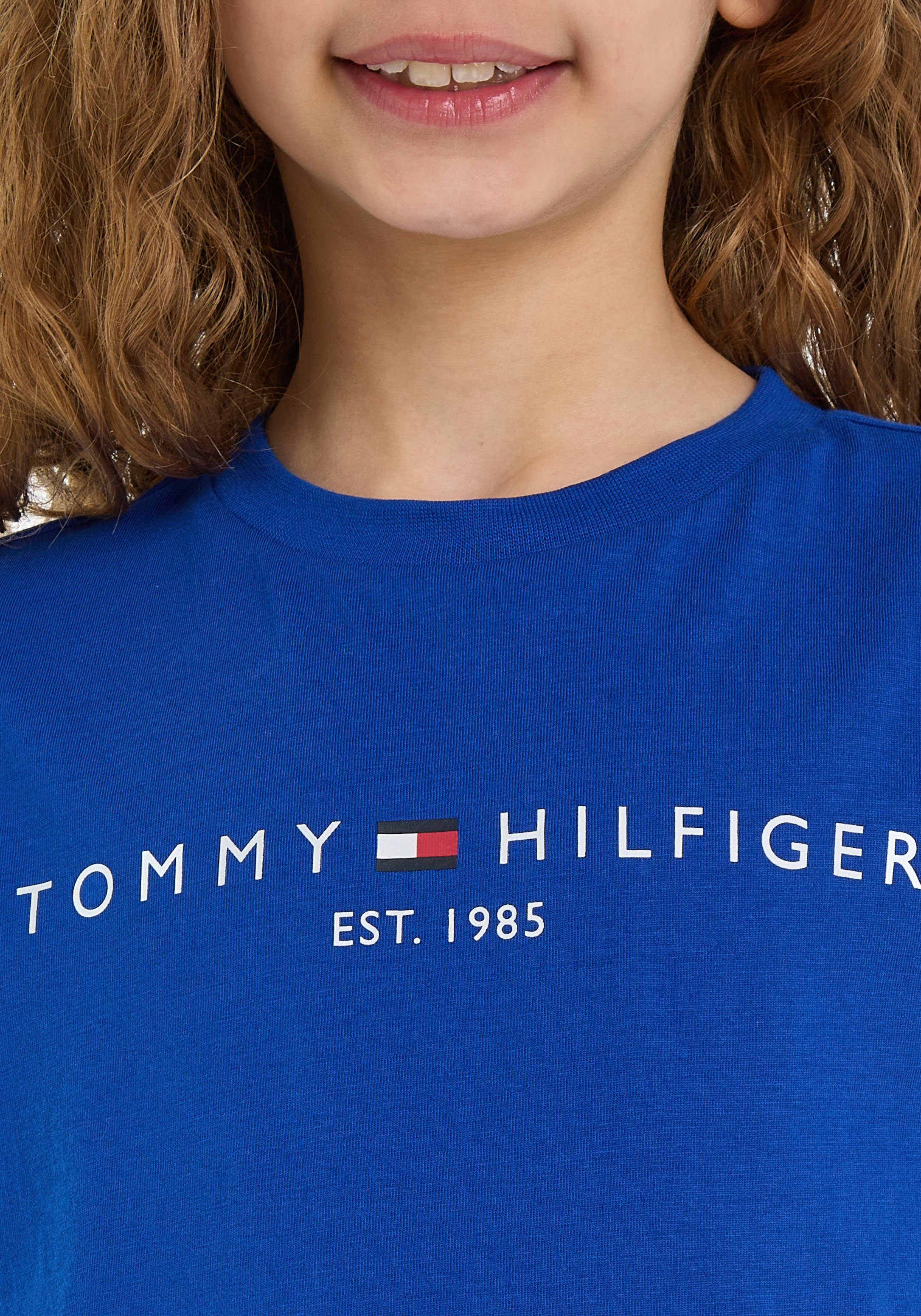 Jahre S/S bis Tommy T-Shirt ultra Kinder TEE Hilfiger U 16 blue ESSENTIAL