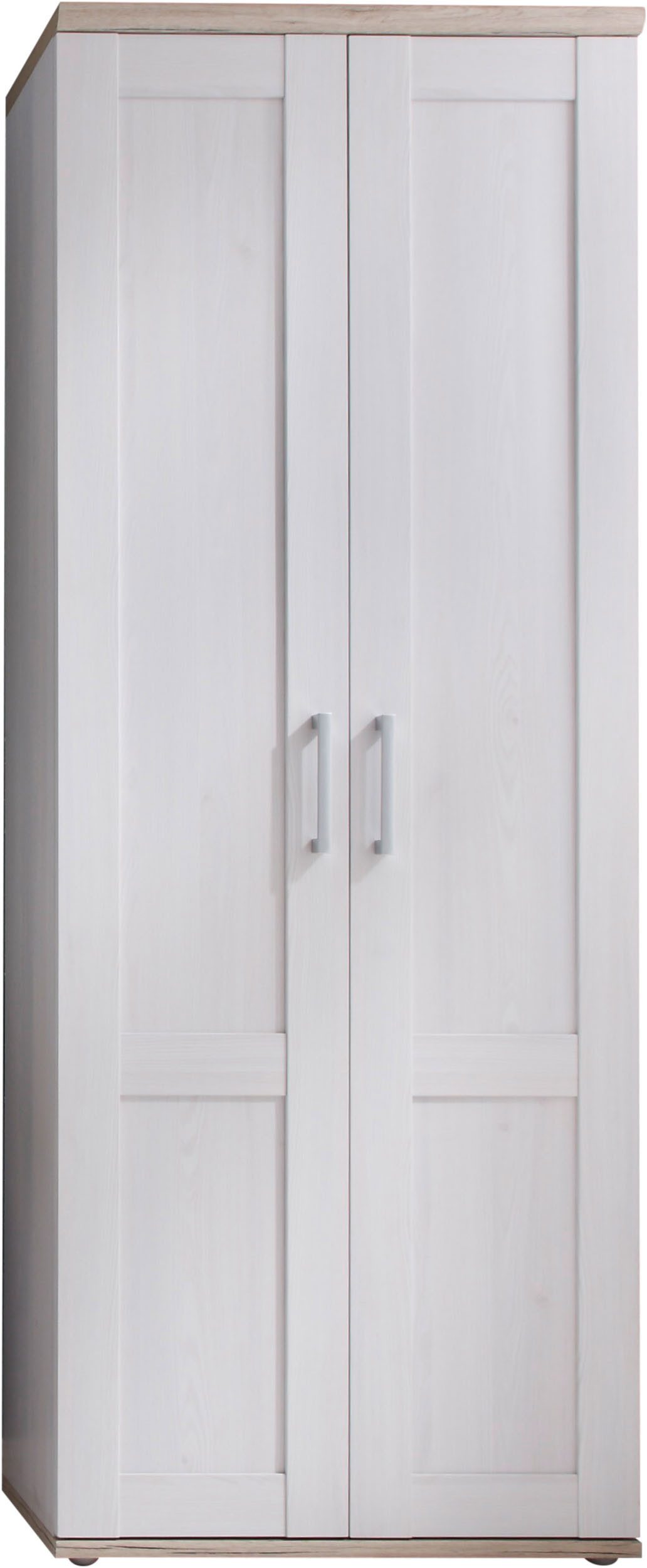HBZ Garderobenschrank Romance im Landhausstil, BxHxT 76x201x39 cm (1-St) Hochschrank mit 2 Türen, 1 Kleiderstang, 3 Einlegeböden