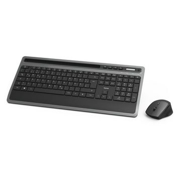 Hama Multimedia-Funktastatur-/Maus-Set KMW-600 Schwarz/Anthrazit Tastatur- und Maus-Set