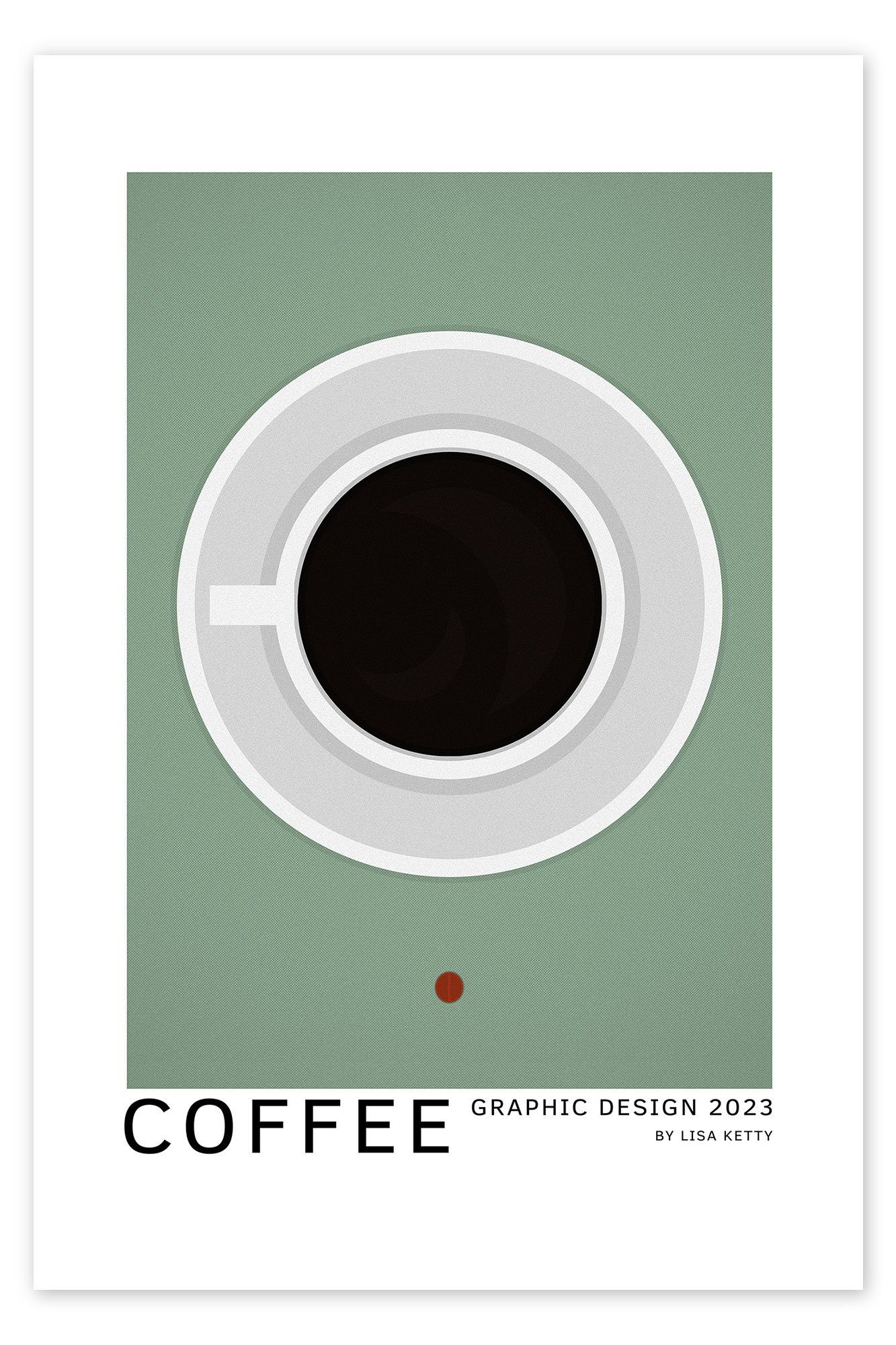 Posterlounge Poster Lisa Ketty, Coffee - Graphic Design, Bar Mid-Century Modern Grafikdesign