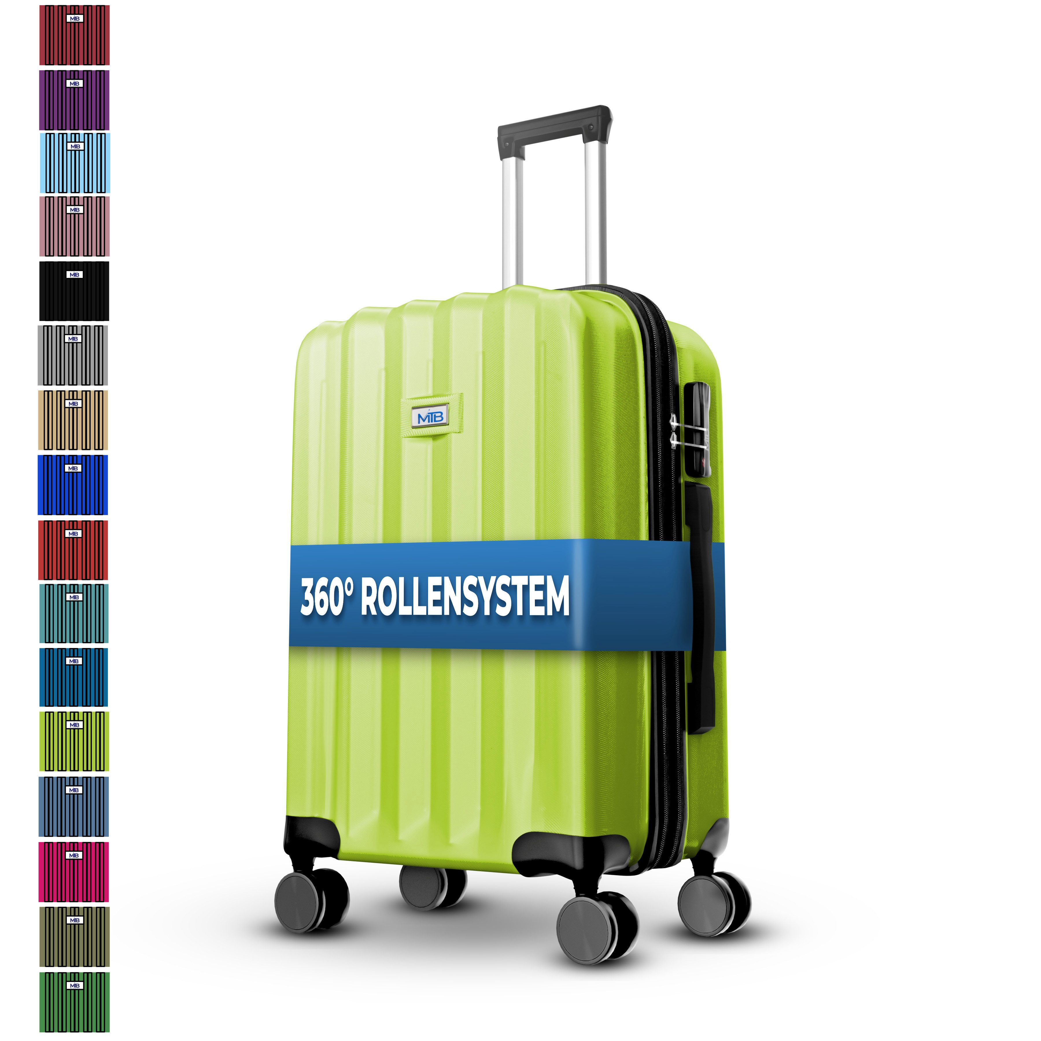 MTB Koffer Reisekoffer Rollkoffer Hartschalen Handgepäck ABS Dehnungsfuge, günstig online kaufen