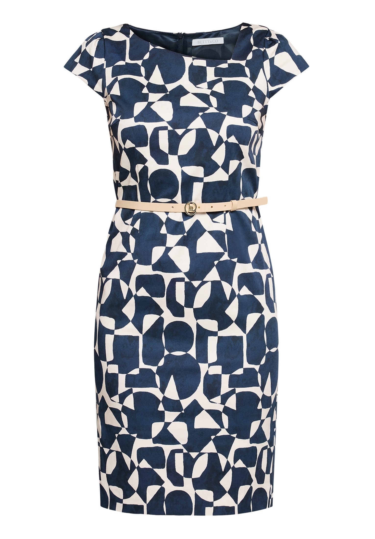 Betty&Co Etuikleid Damen mit Gürtel