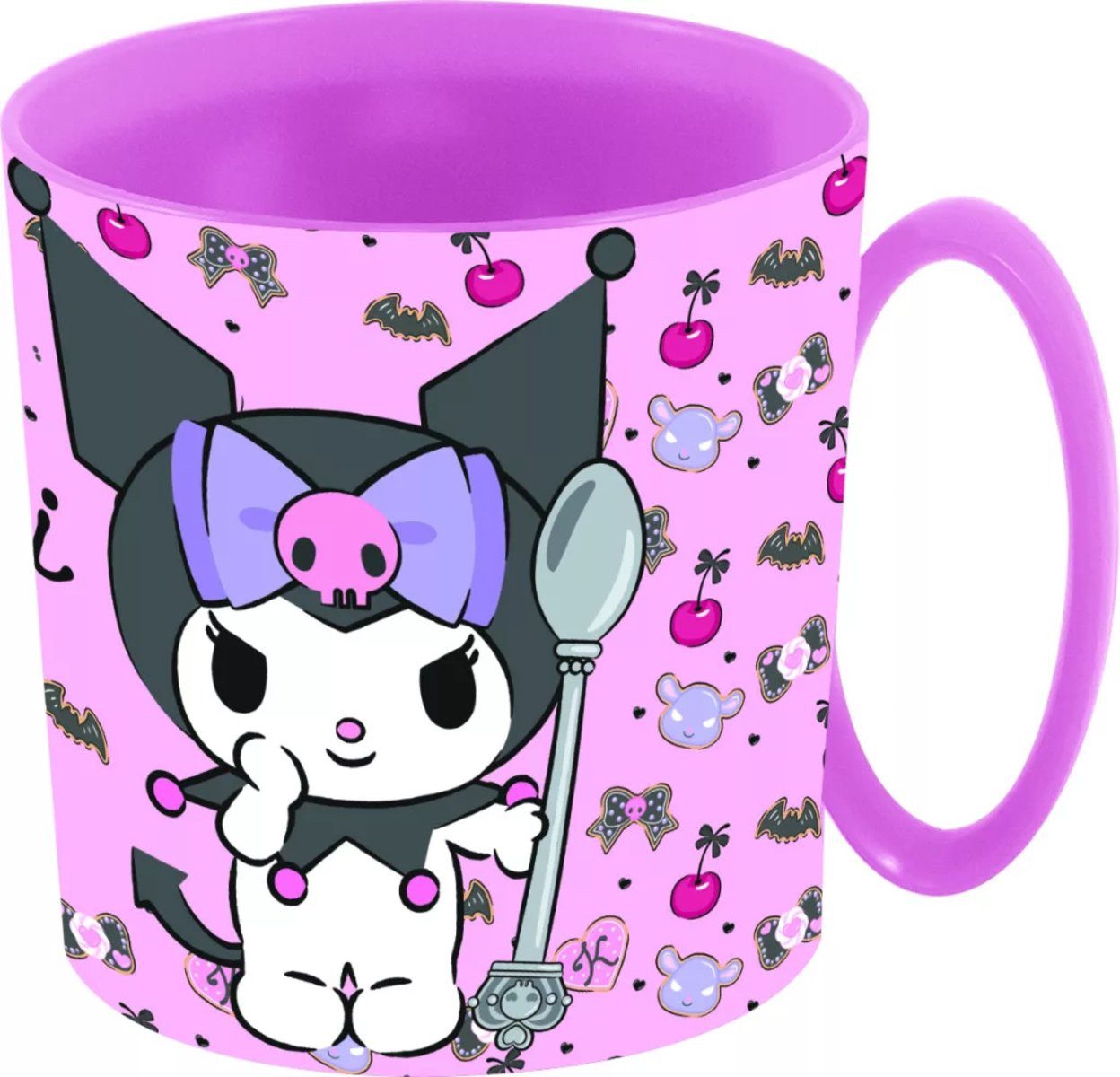 Hello Kitty Trinkflasche Hello Kitty Kuromi mikrowellengeeigneter Plastikbecher 350 ml