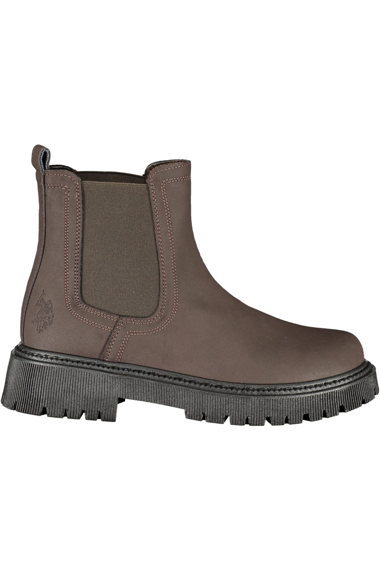 U.S. Polo Stiefelette Elegante Damenstiefel Braun mit Elastischen Seiten