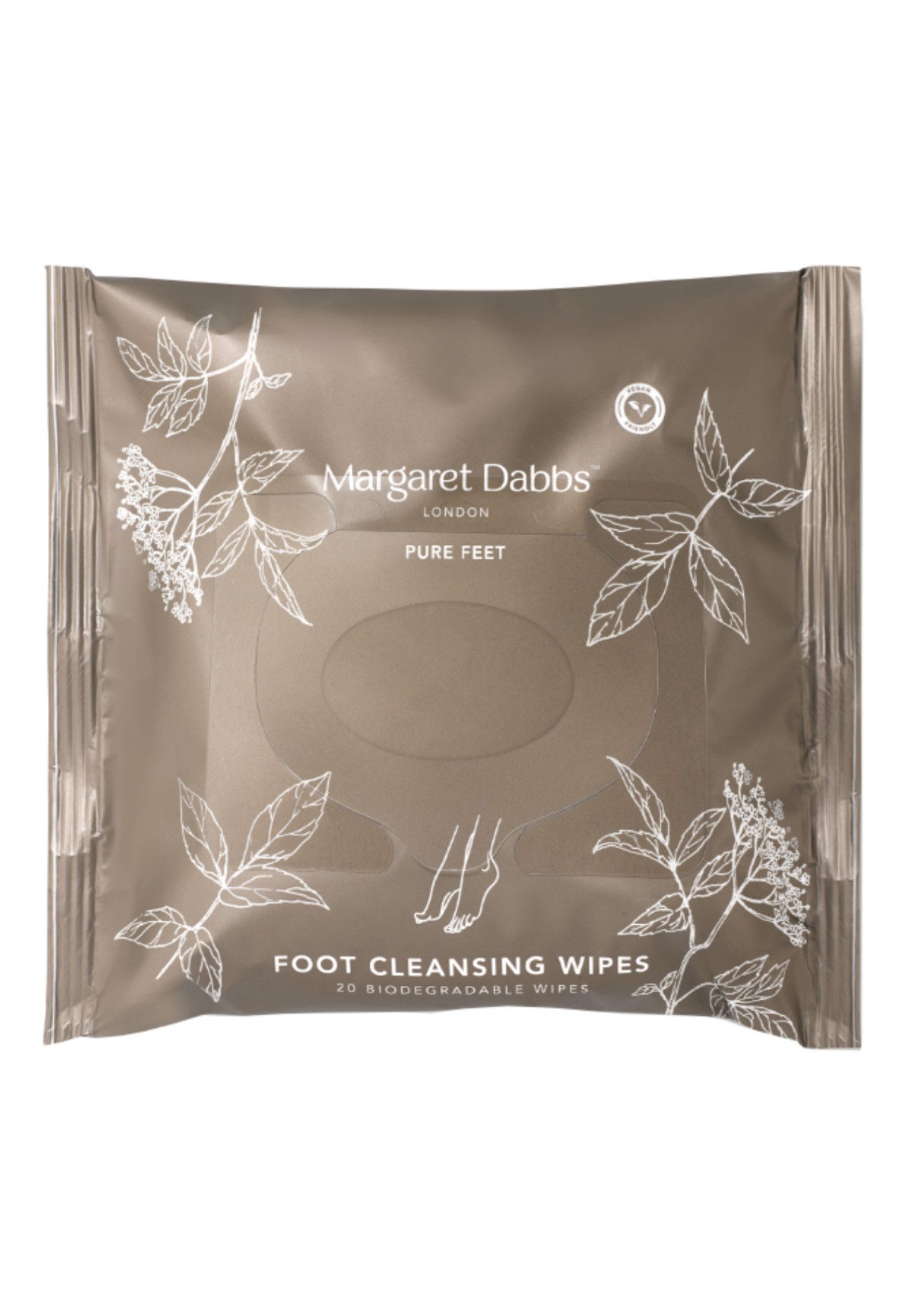Margaret Dabbs Fußlotion Margaret Dabbs Fußpflege PURE Foot Cleansing Wipes Enthält 20 biologisch abbaubare Tücher. Antibakterielle Tücher zur Erfrischung und Reinigung von heißen, müden, schwitzenden Füßen für unterwegs. 100% biologisch abbaubare und kompostierbare Tücher aus natürlich gewonnenen, erneuerbaren Fasern. Mit den wichtigsten Inhaltsstoffen Hamamelis, Apfel, Weidenrinde, Holunder, Wacholder und Zitronenmyrte.