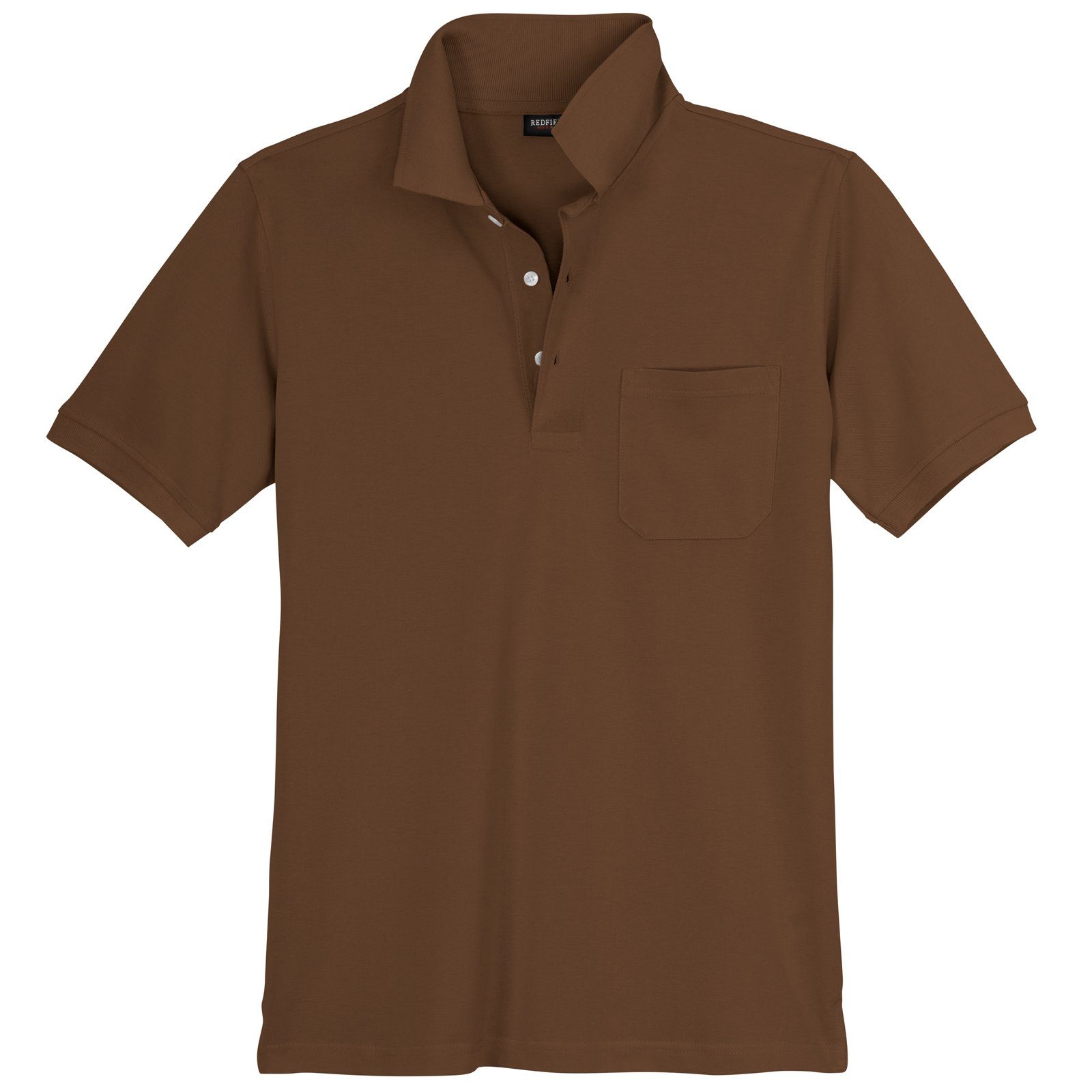 redfield Poloshirt Übergrößen Piqué Poloshirt braun günstig online kaufen