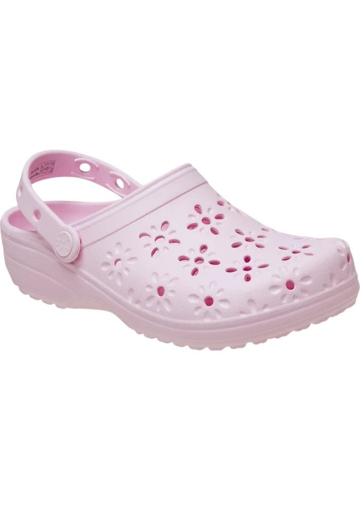 Crocs Sandale Classic Floral Cut Out Clog pink Damen Badeschuh günstig online kaufen