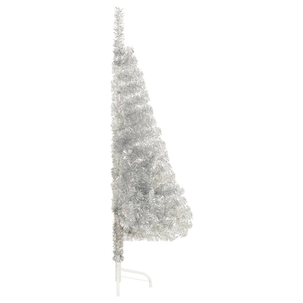 Ständer Halb-Weihnachtsbaum Weihnachtsbaum 150 Silber cm furnicato mit PET Künstlicher Künstlicher