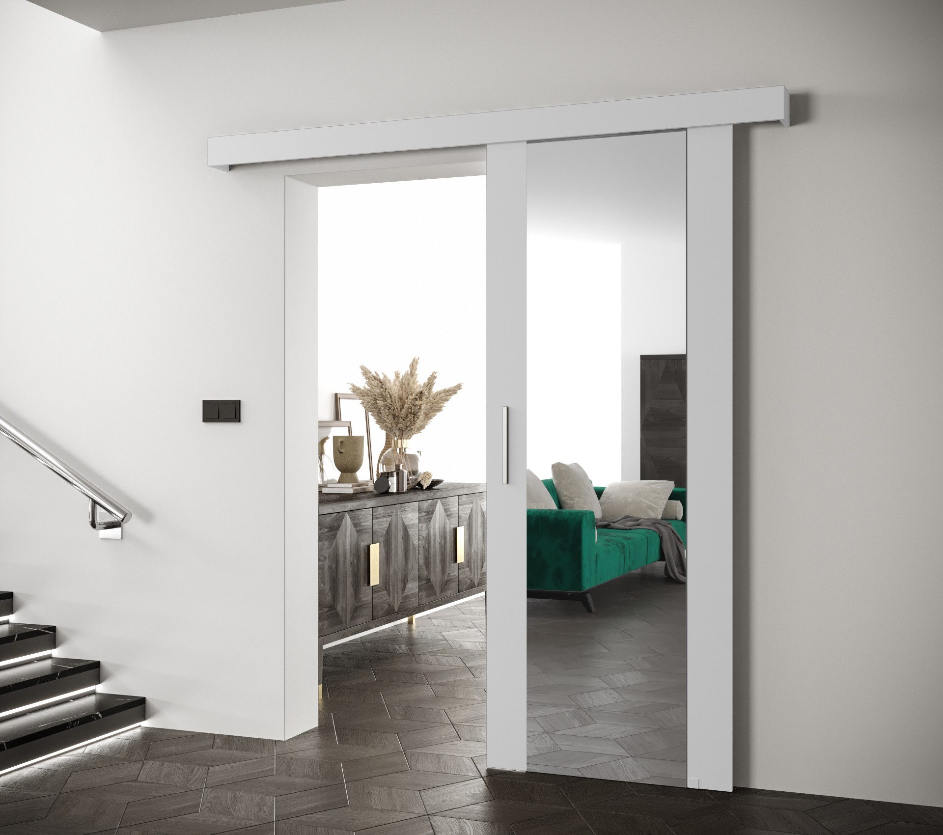 MOEBLO Schiebetür AGRA II (mit Spiegel, mit/ohne Soft-Close-System, Tür uni günstig online kaufen