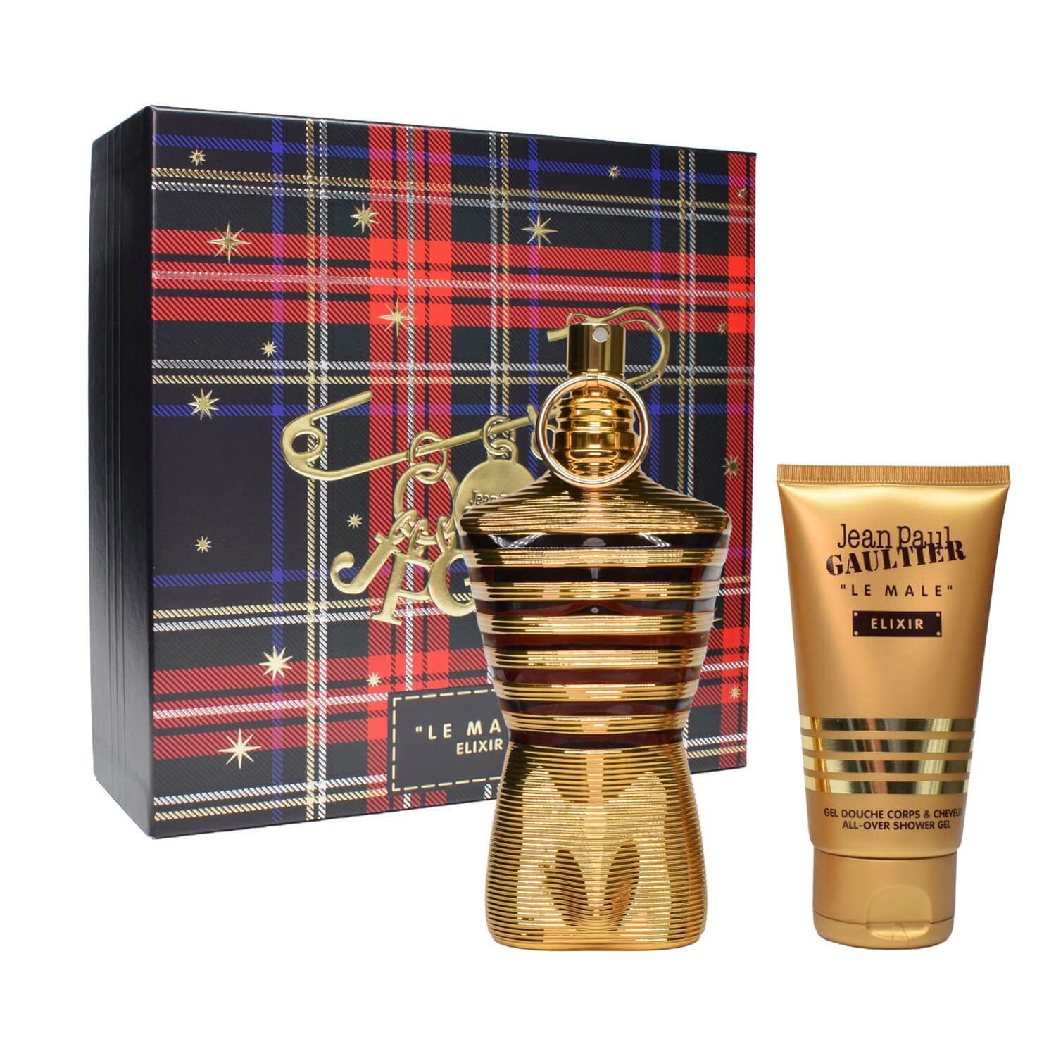 JEAN PAUL GAULTIER Duft-Set Le Male Elixir Parfum 125 ml + 75 ml Duschgel Herren Geschenk Duftset
